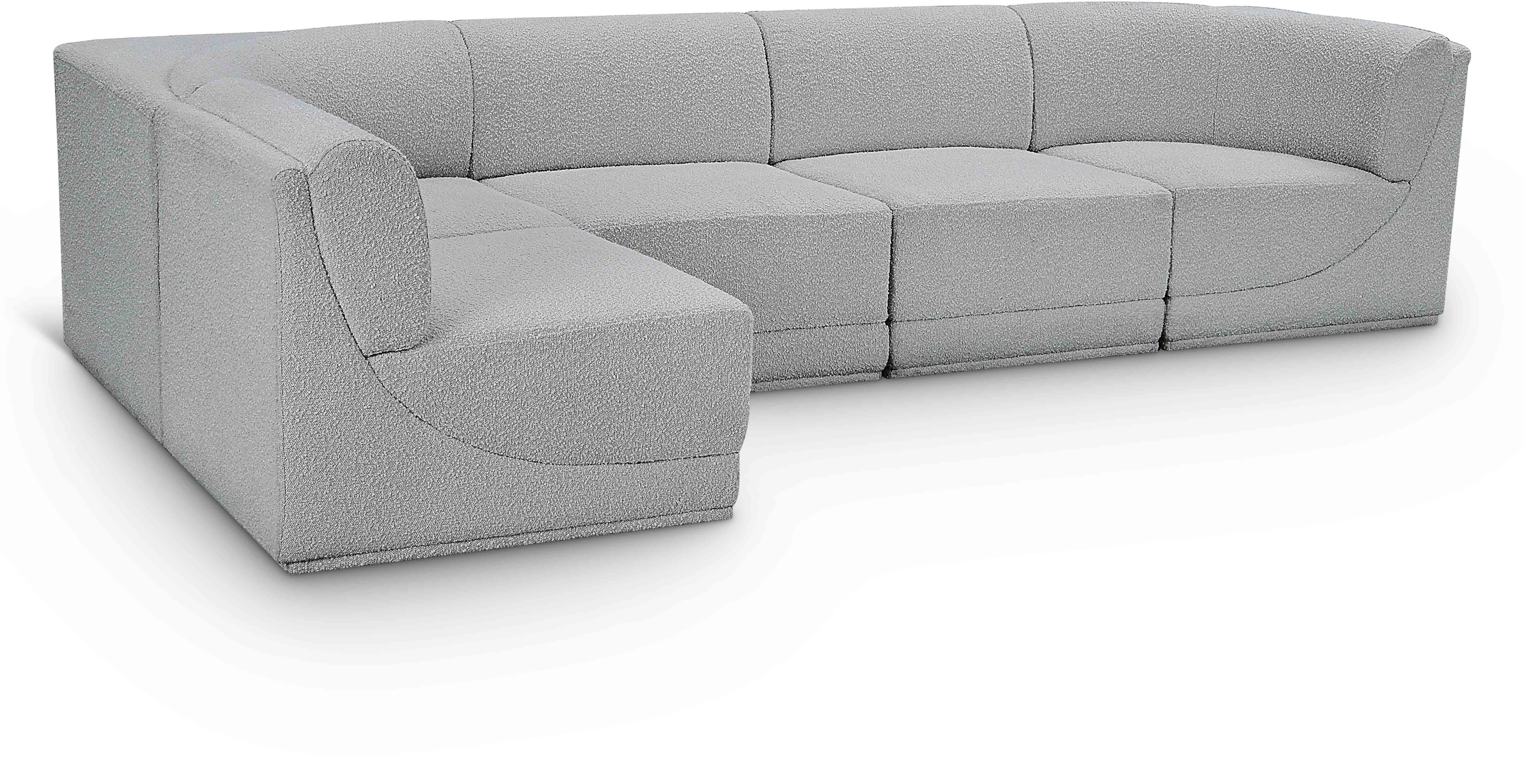 Ollie - 5 Piece Modular Sectional - Gray