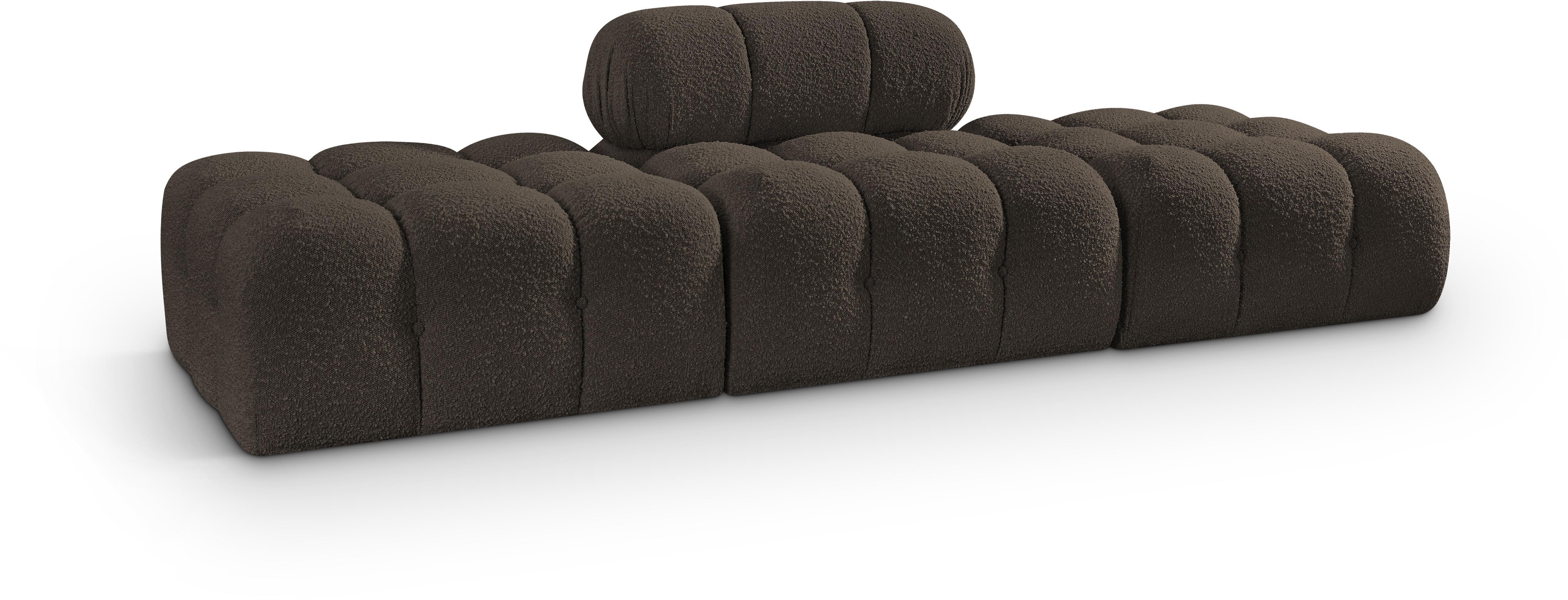 3 Pc · Boucle Fabric 102" Upholstered Modular Sofa