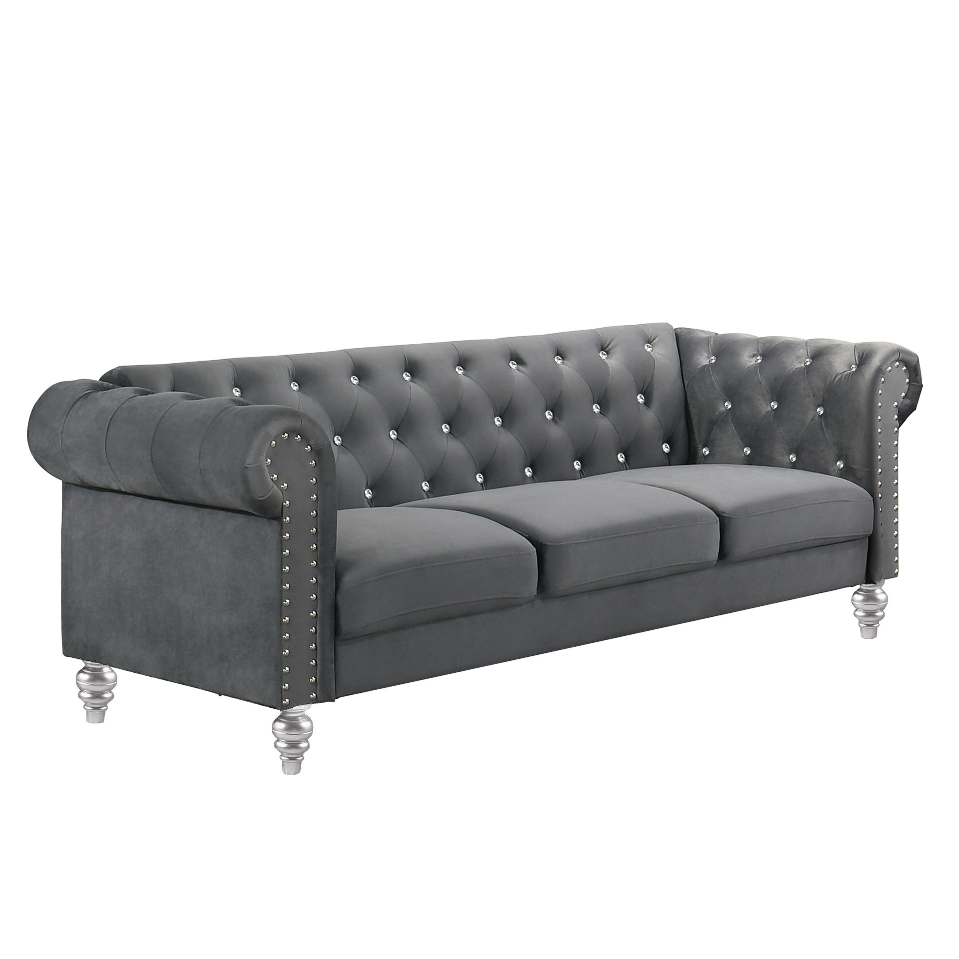 Emma Crystal - Sofa - Gray