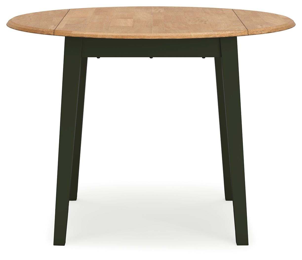 Ashley Furniture Gesthaven - 5 Pc. - Round Dining Room Drop Leaf Table, 4 Side Chairs - Natural / Green - Image 3