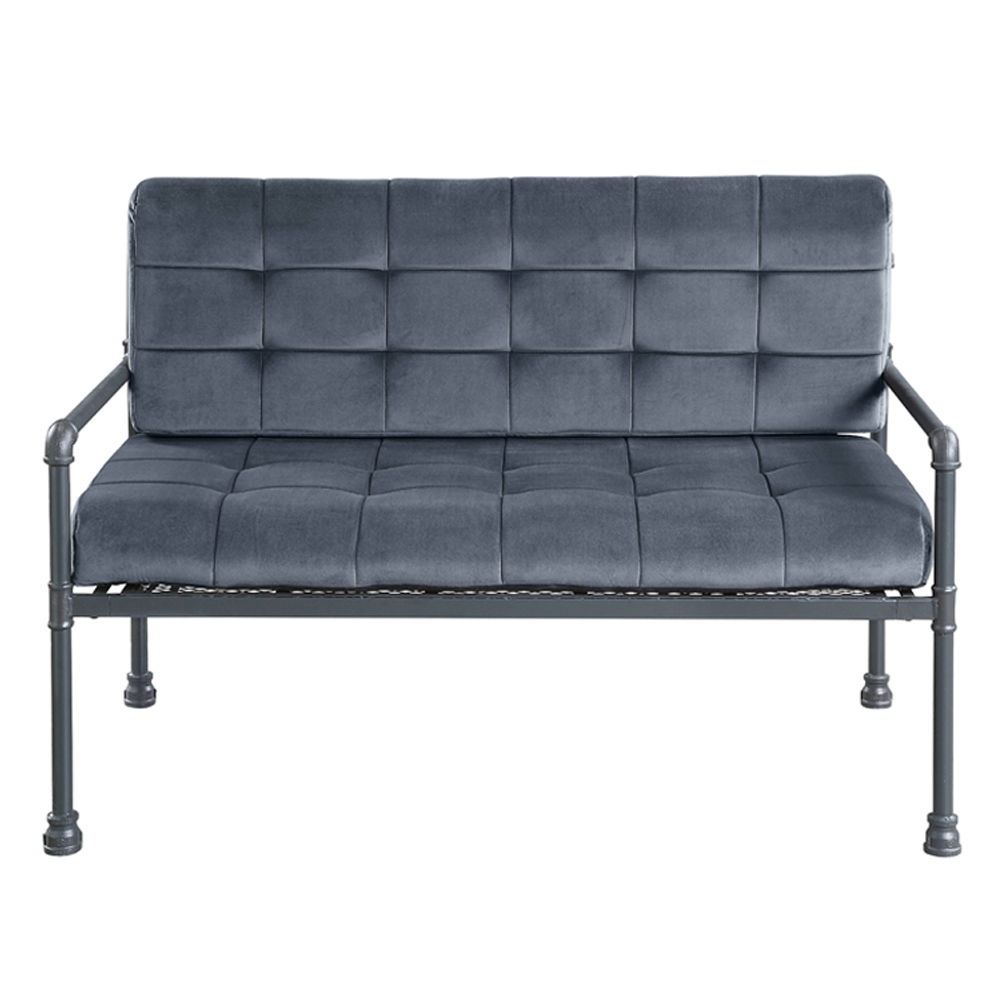 Brantley - Loveseat - Gray Velvet & Sandy Gray, dark gray, view 7
