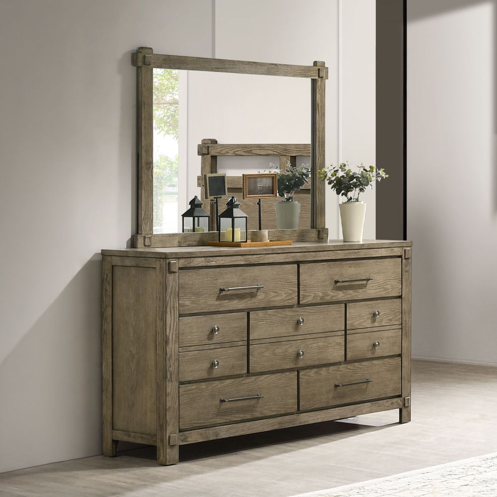 Colton - Dresser - Antique White Oak, dark brown, view 5