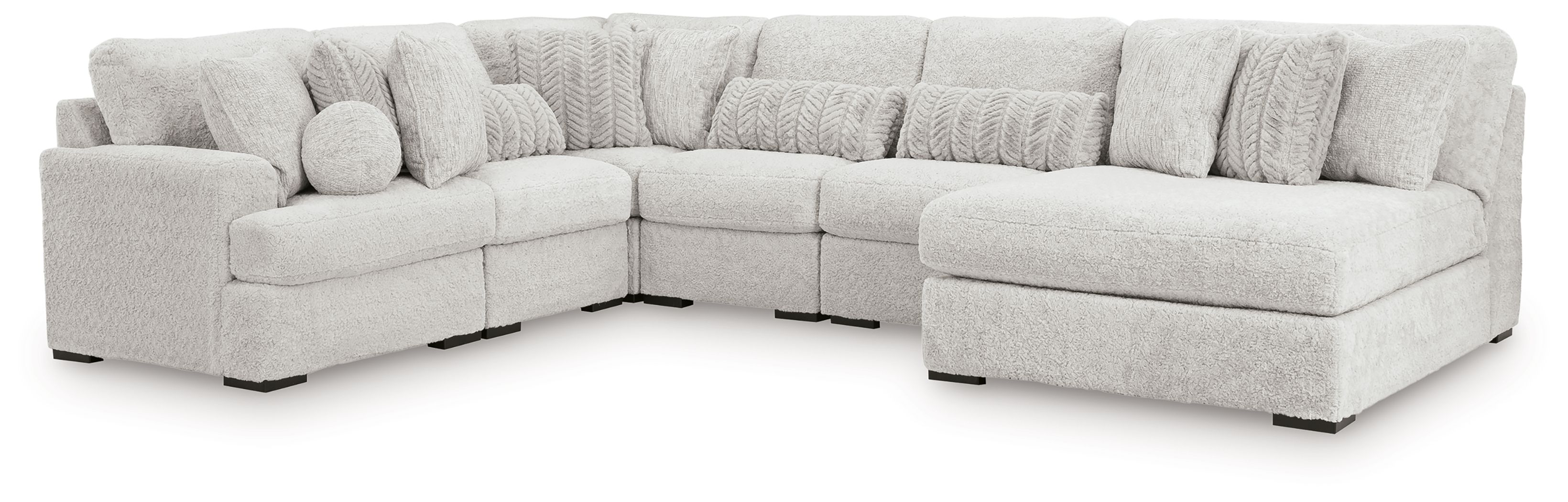 6 Pc · Sectional With Armless Chaise And LAF Corner Chair