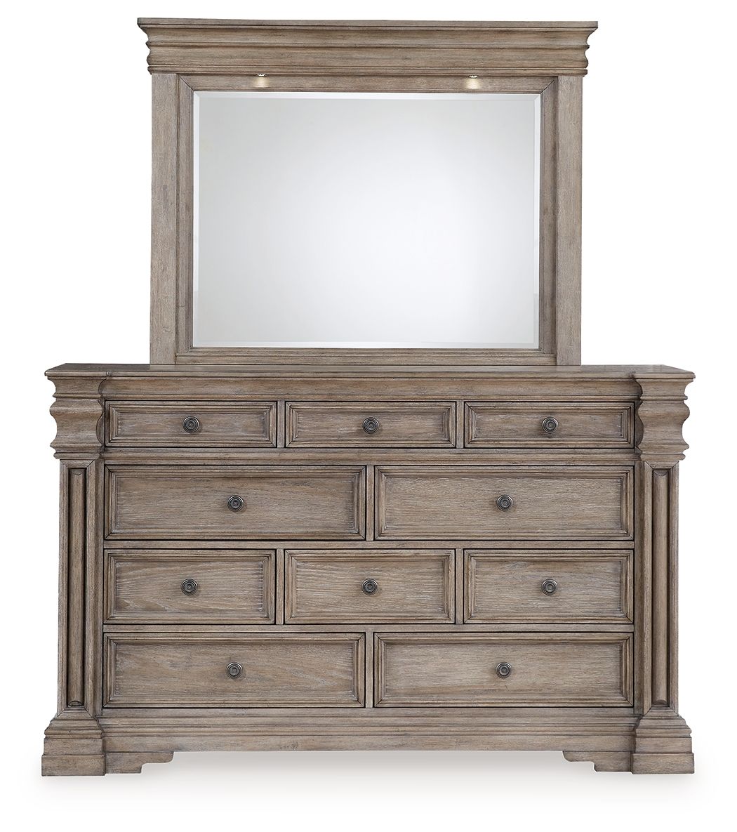 Ashley Furniture Blairhurst - Dresser And Mirror - Light Grayish Brown - Image 7