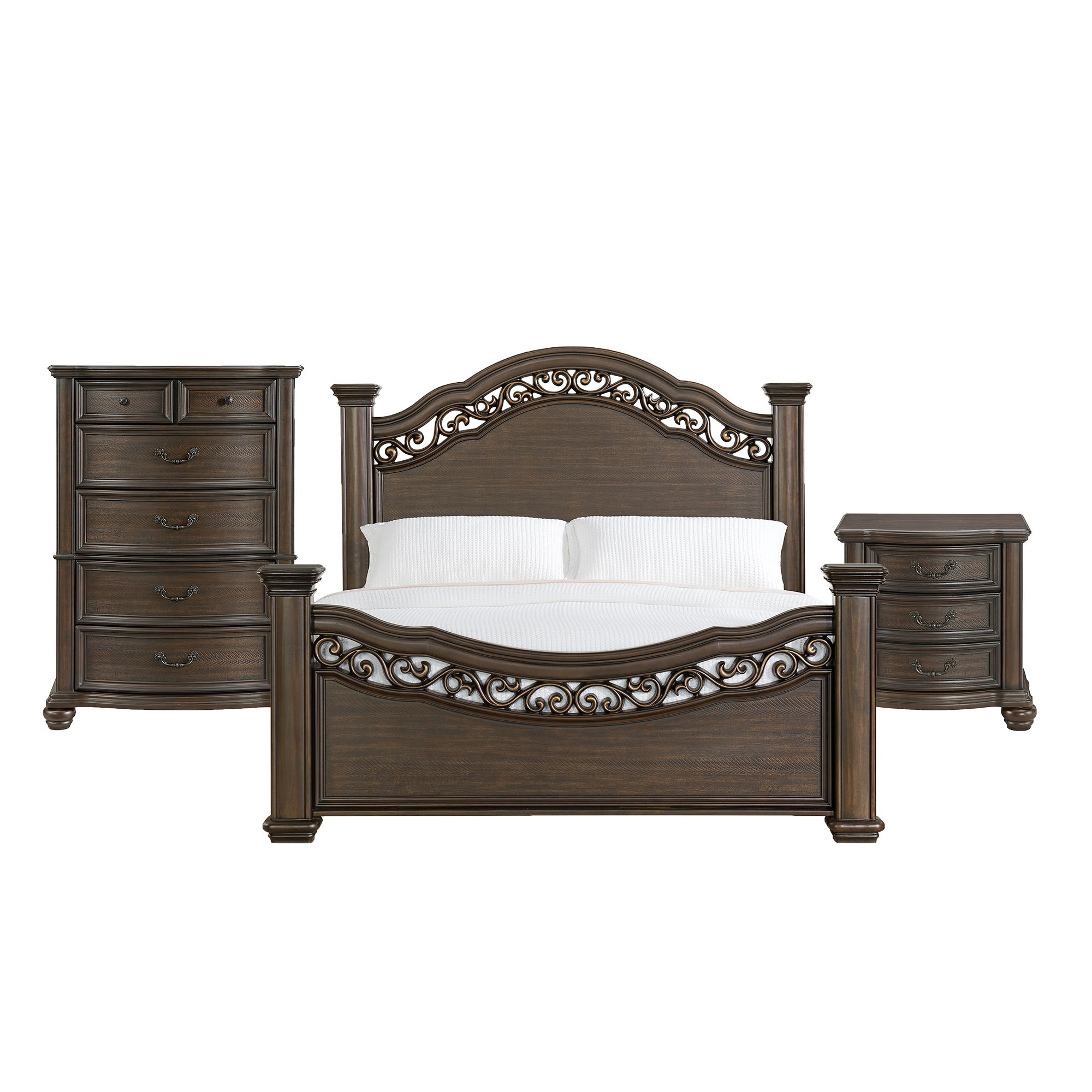 King · 3 Pc · Bedroom Set