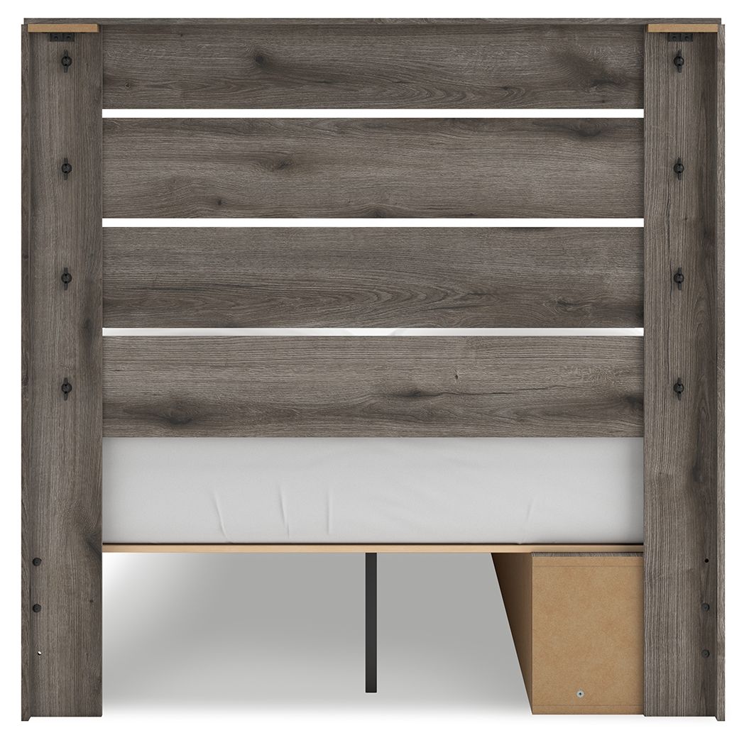 Ashley Furniture Graystorm - Full Panel Storage Bed - Brown Gray - Image 8