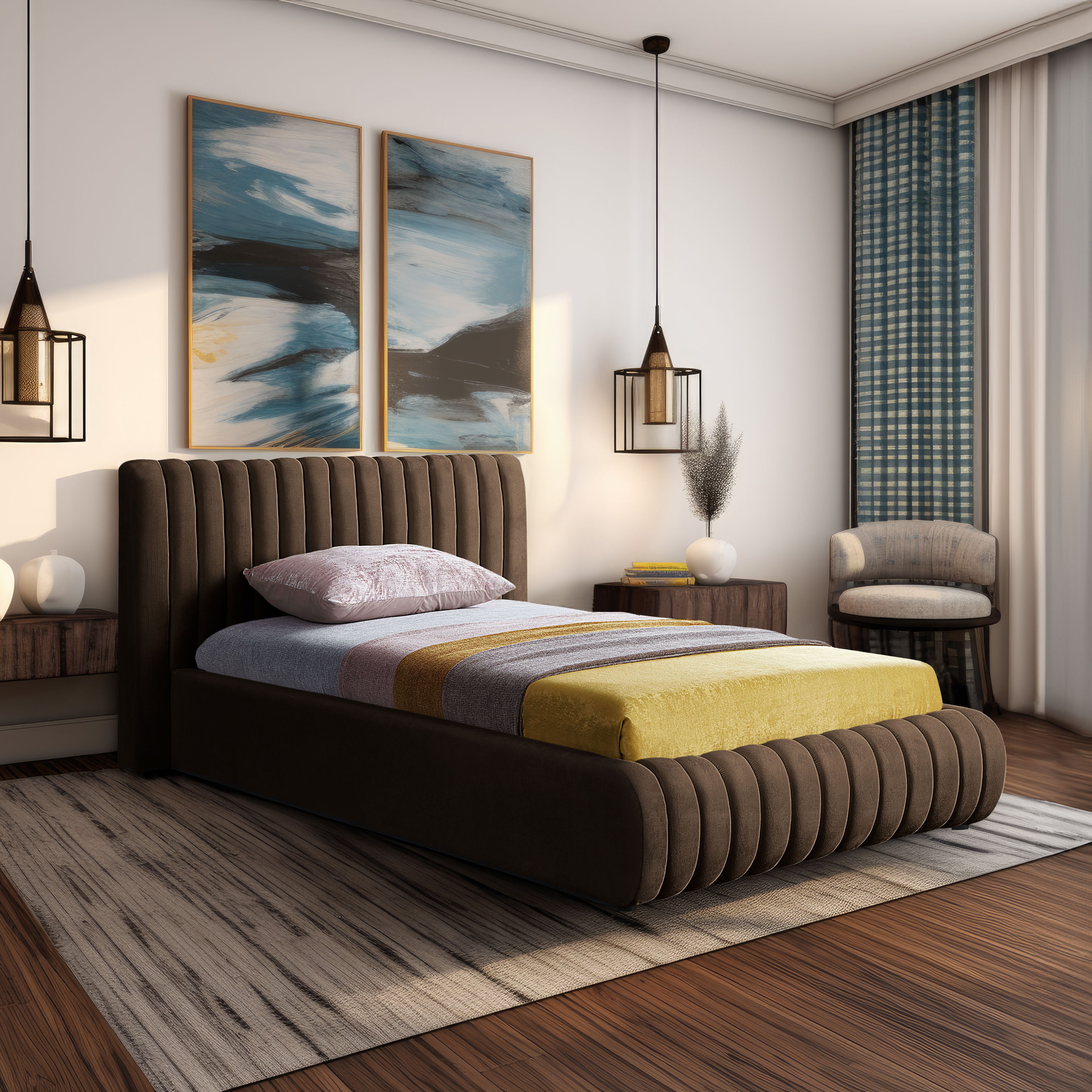 Nico - Twin Bed - Brown