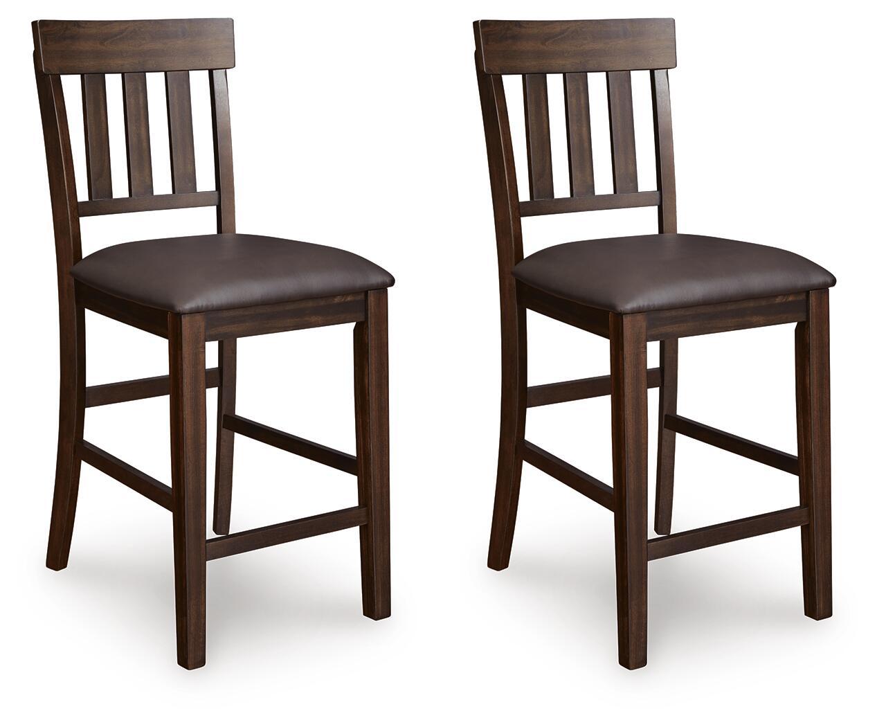 Haddigan – Upholstered Barstool (Set of 2) – Dark Brown