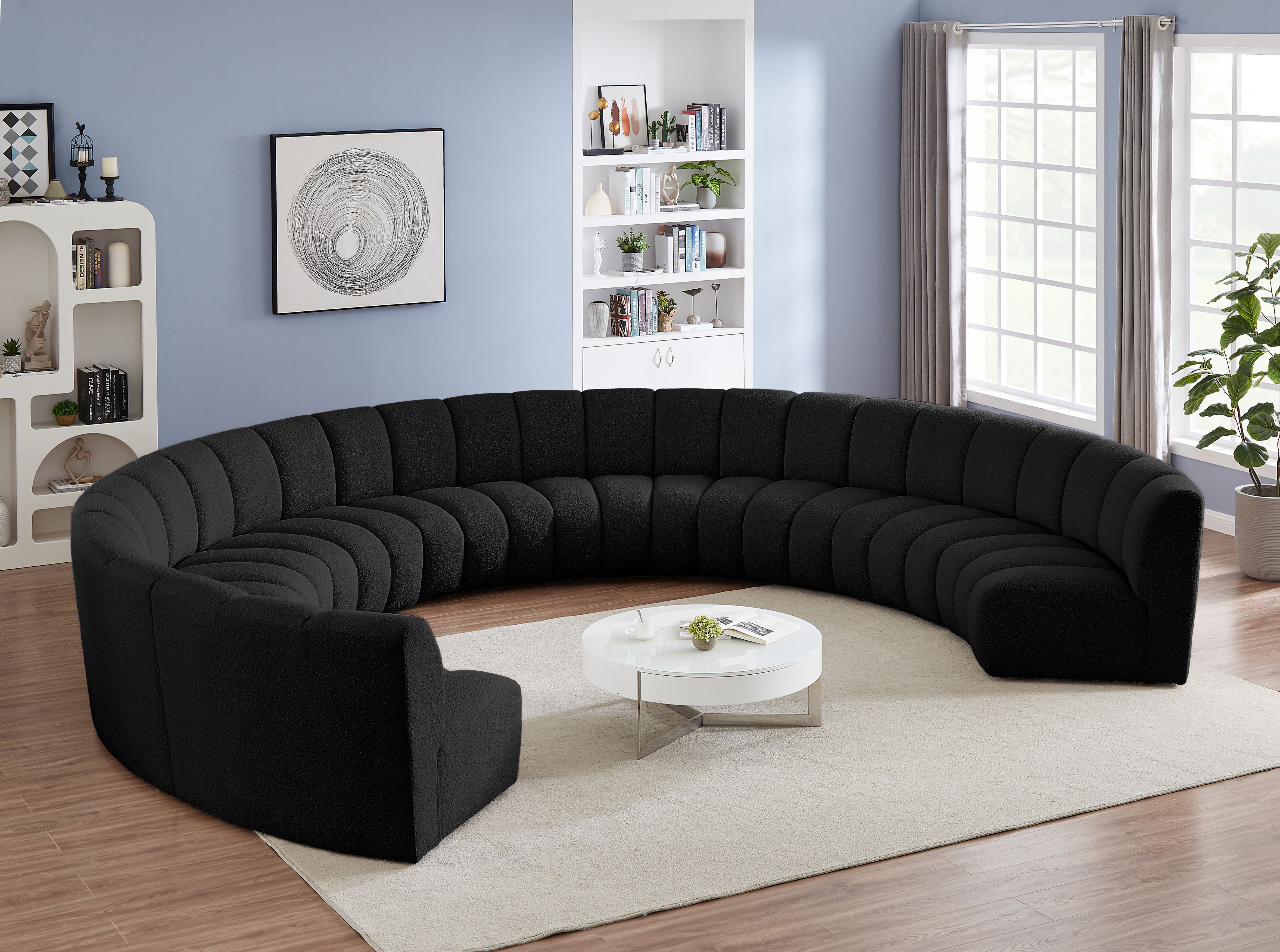 Infinity - 9 Piece Modular Sectional - Black