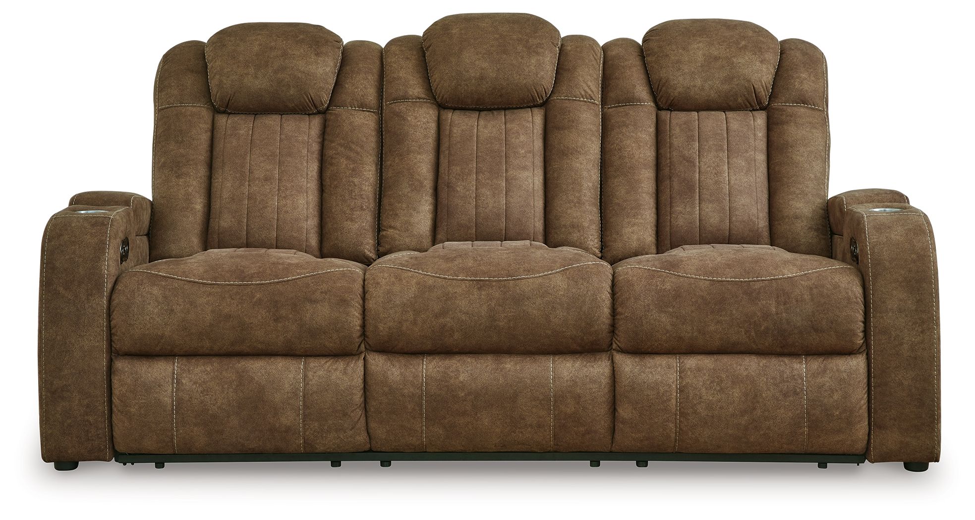 Ashley Furniture Wolfridge - Power Reclining Sofa With Adj Headrest - Brindle - Image 4