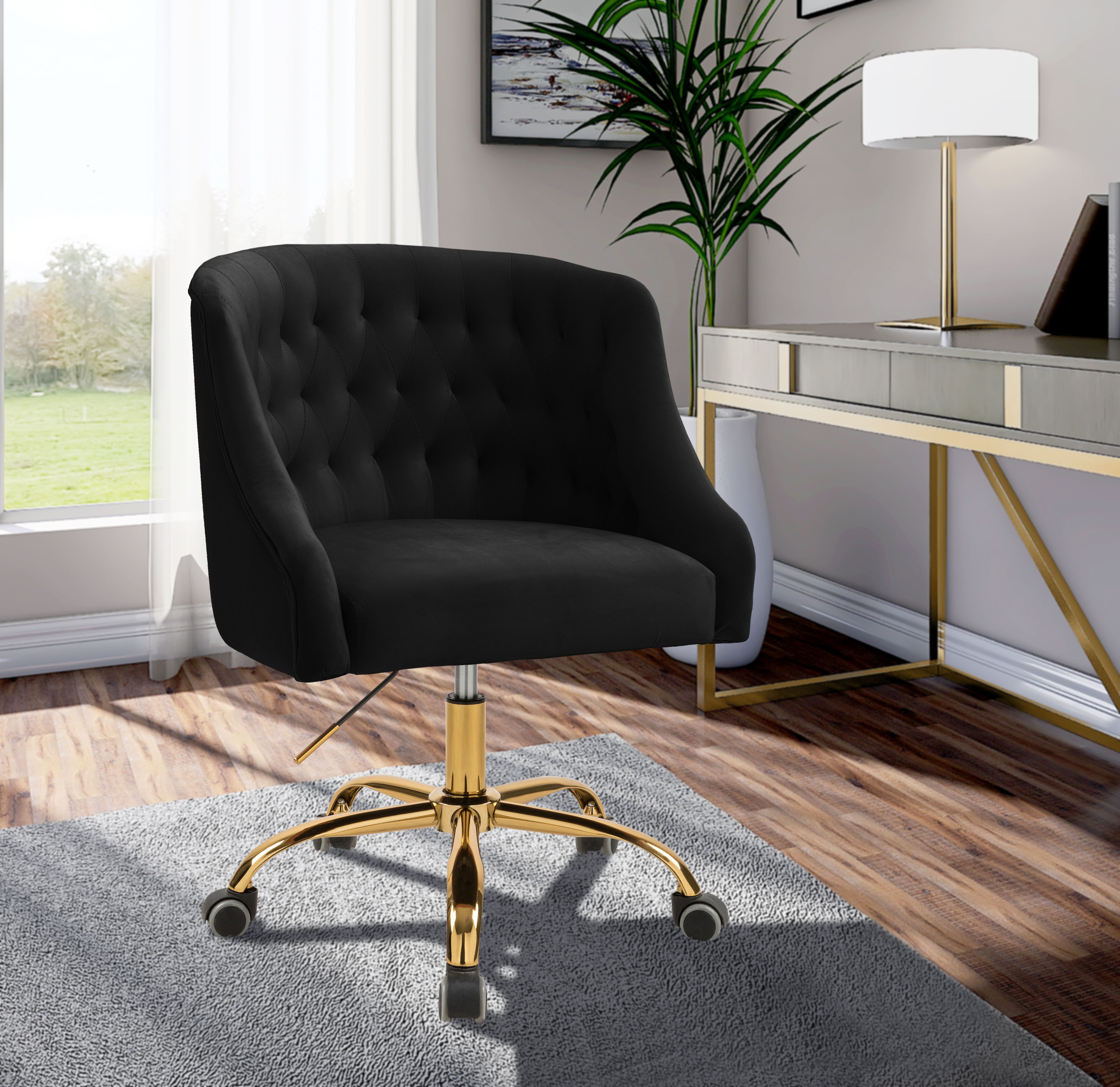 Arden - Fabric Office Chair - Black