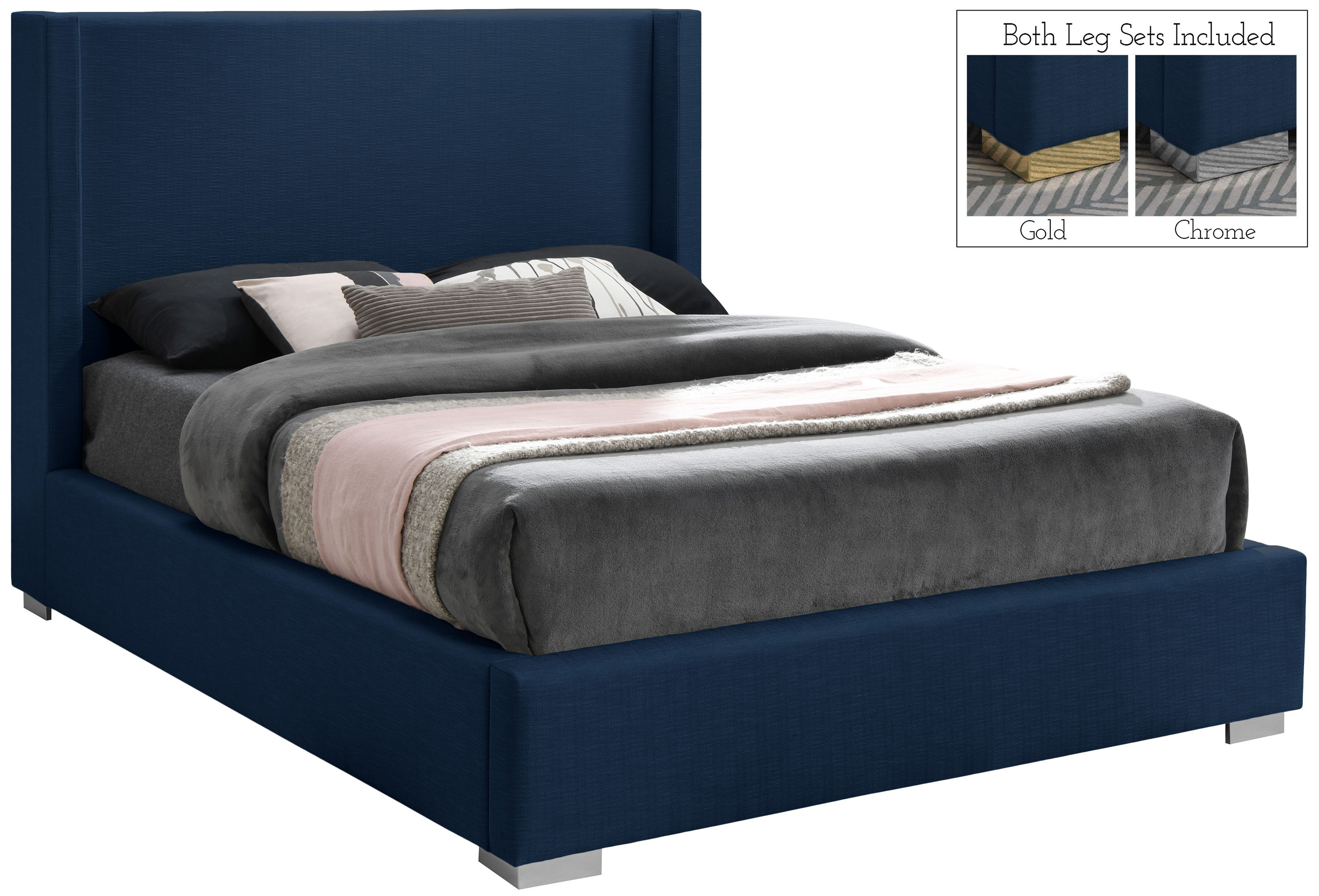 Royce - King Bed - Navy