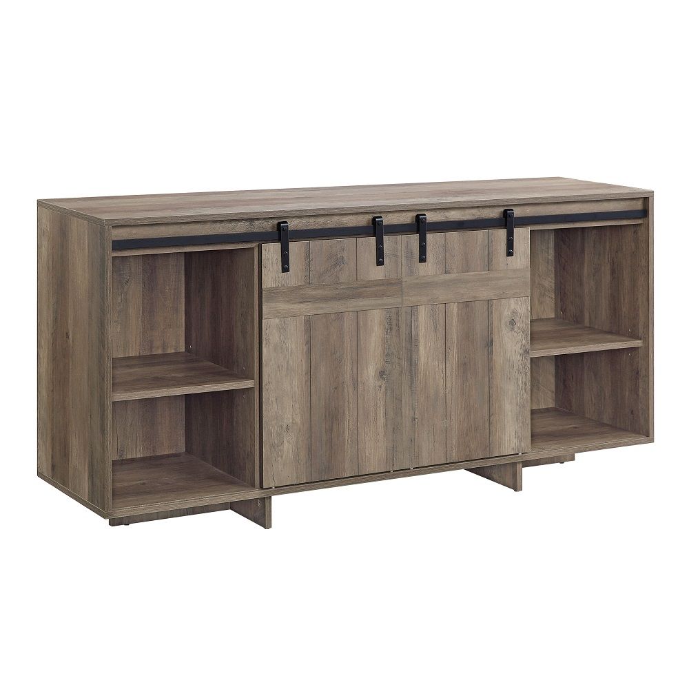 Bellarosa - TV Stand (Same As 91608) - Gray Washed, dark brown, view 2