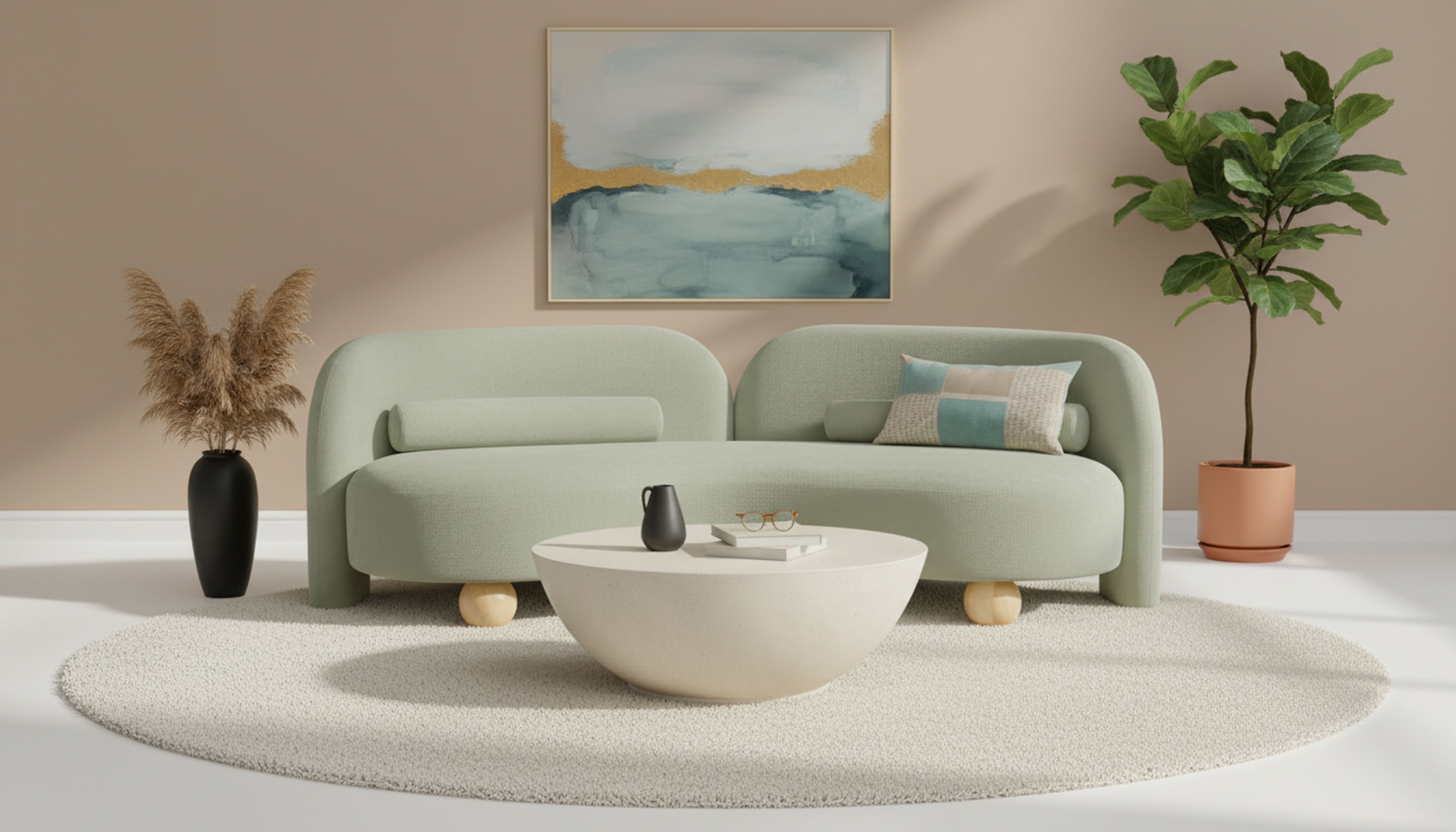 Daphne - Chenille Sofa - Mint