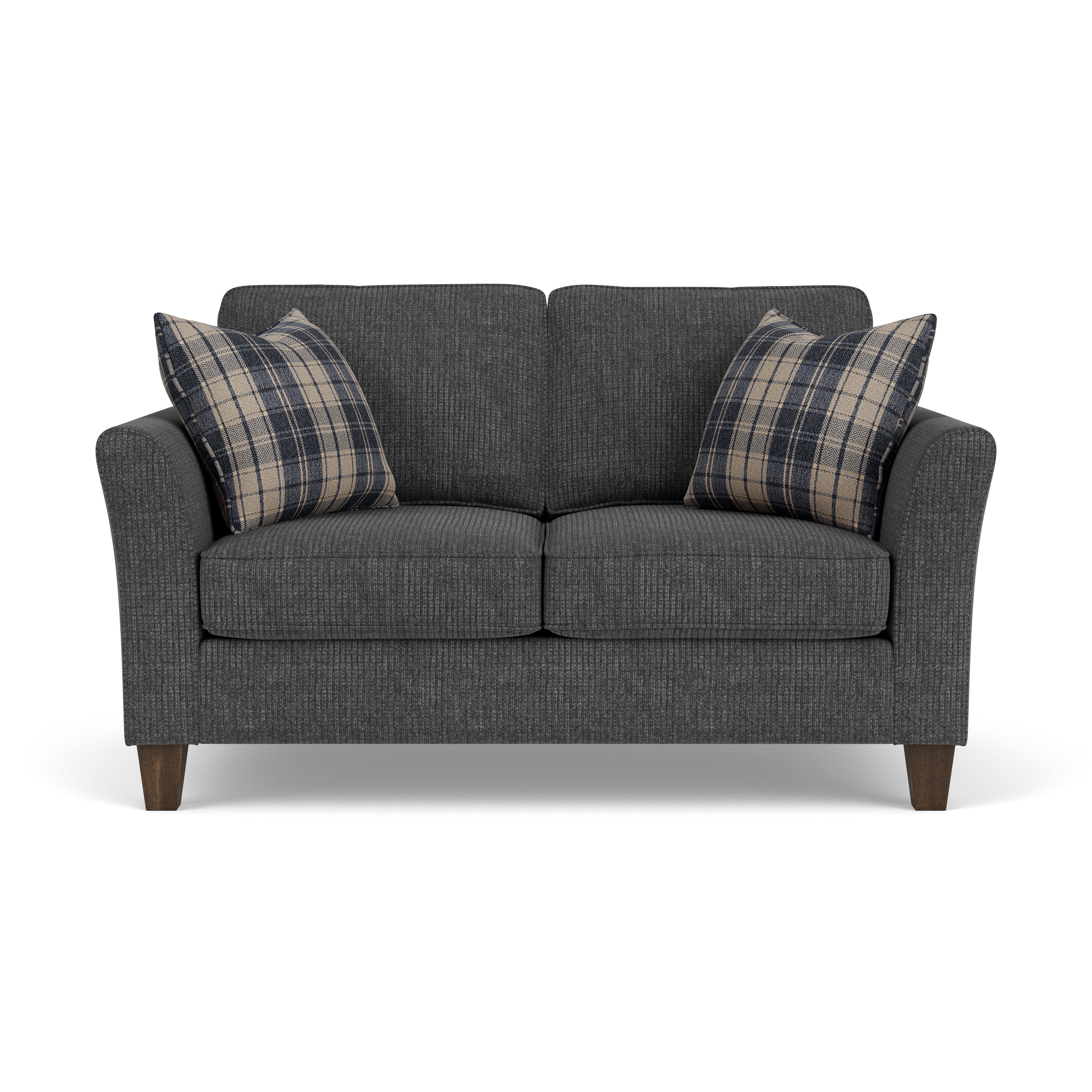 Libby - Fabric Loveseat, dark gray, view 3