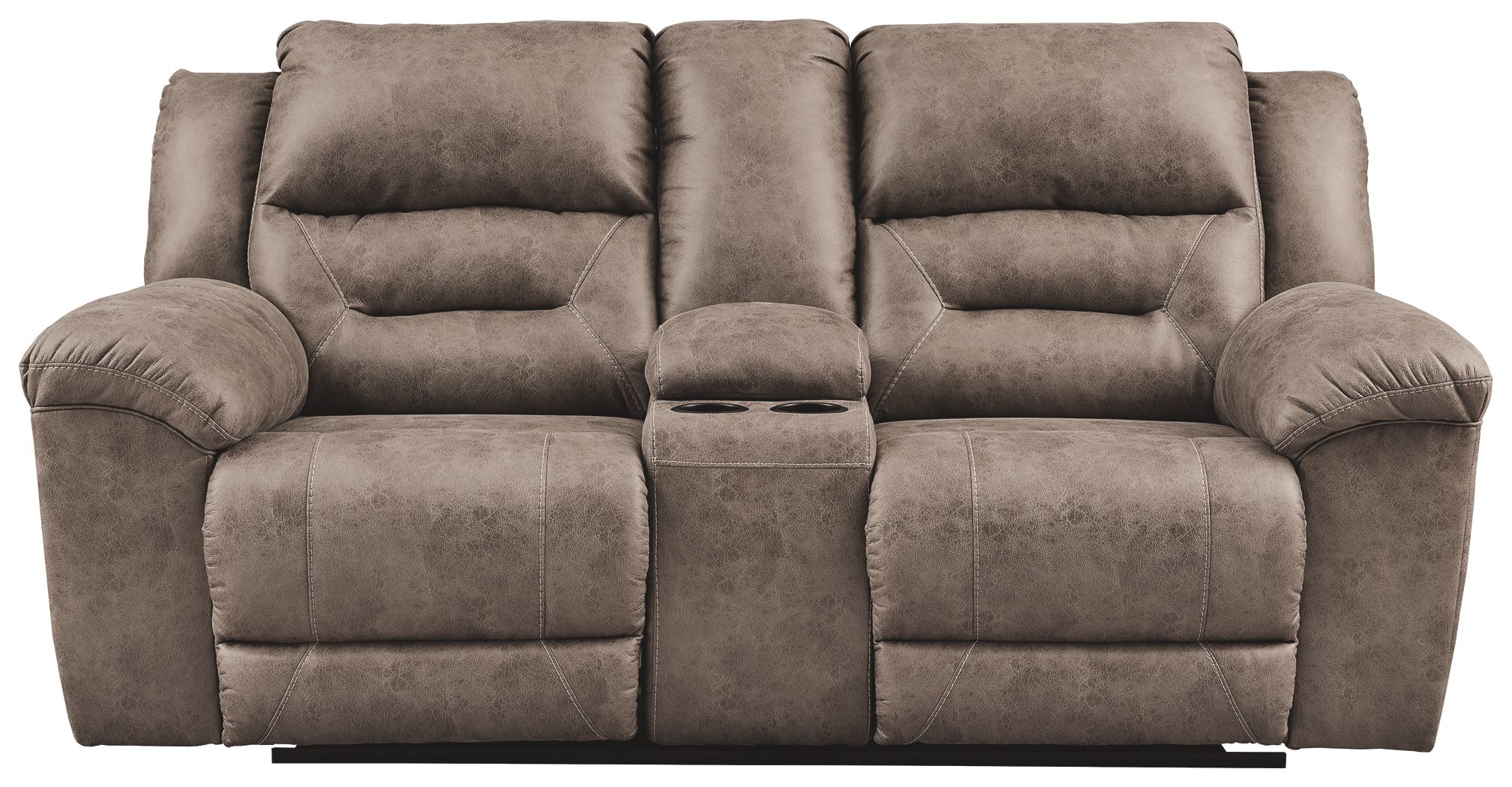 Stoneland - DBL REC PWR Loveseat w/Console - Light Brown