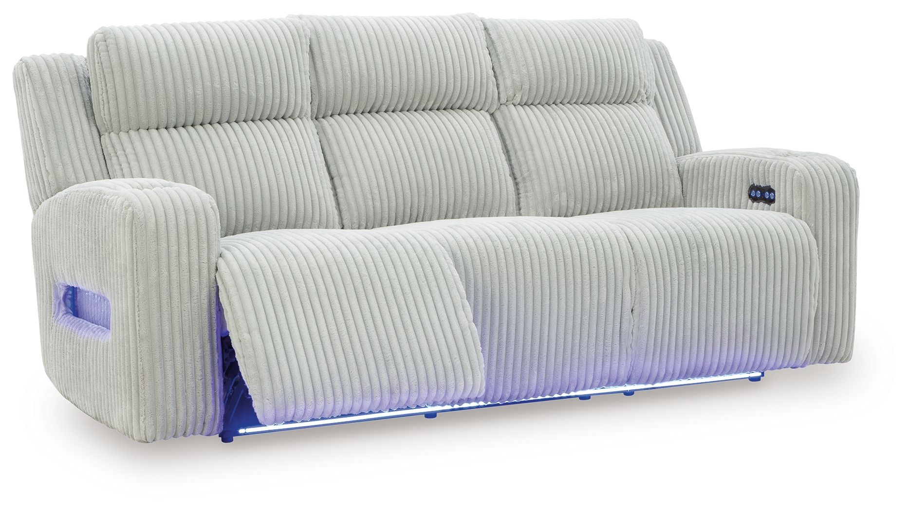 Forest Lake - Power Reclining Sofa With Adj Headrest - Alloy