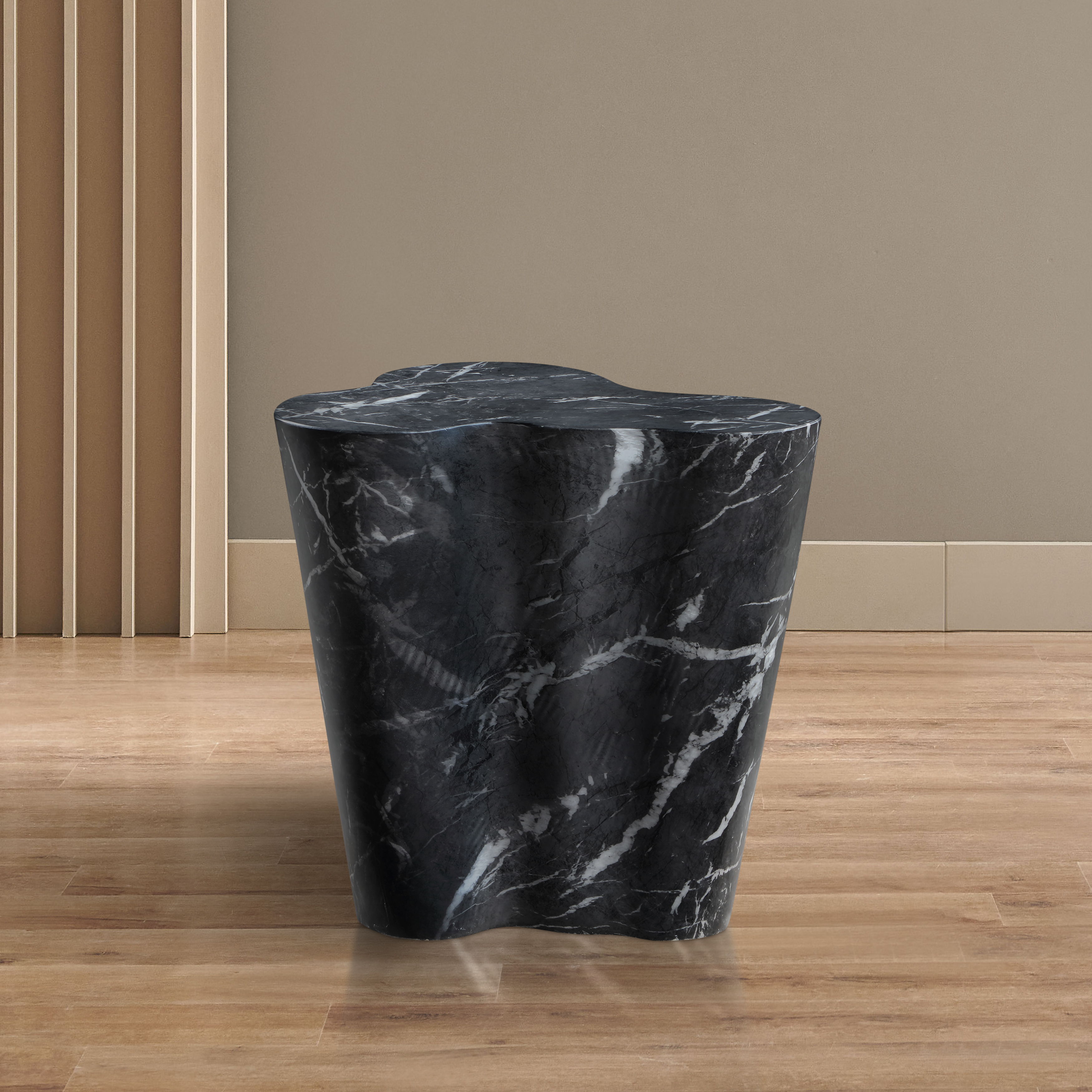 Monza - Concrete End Table - Black