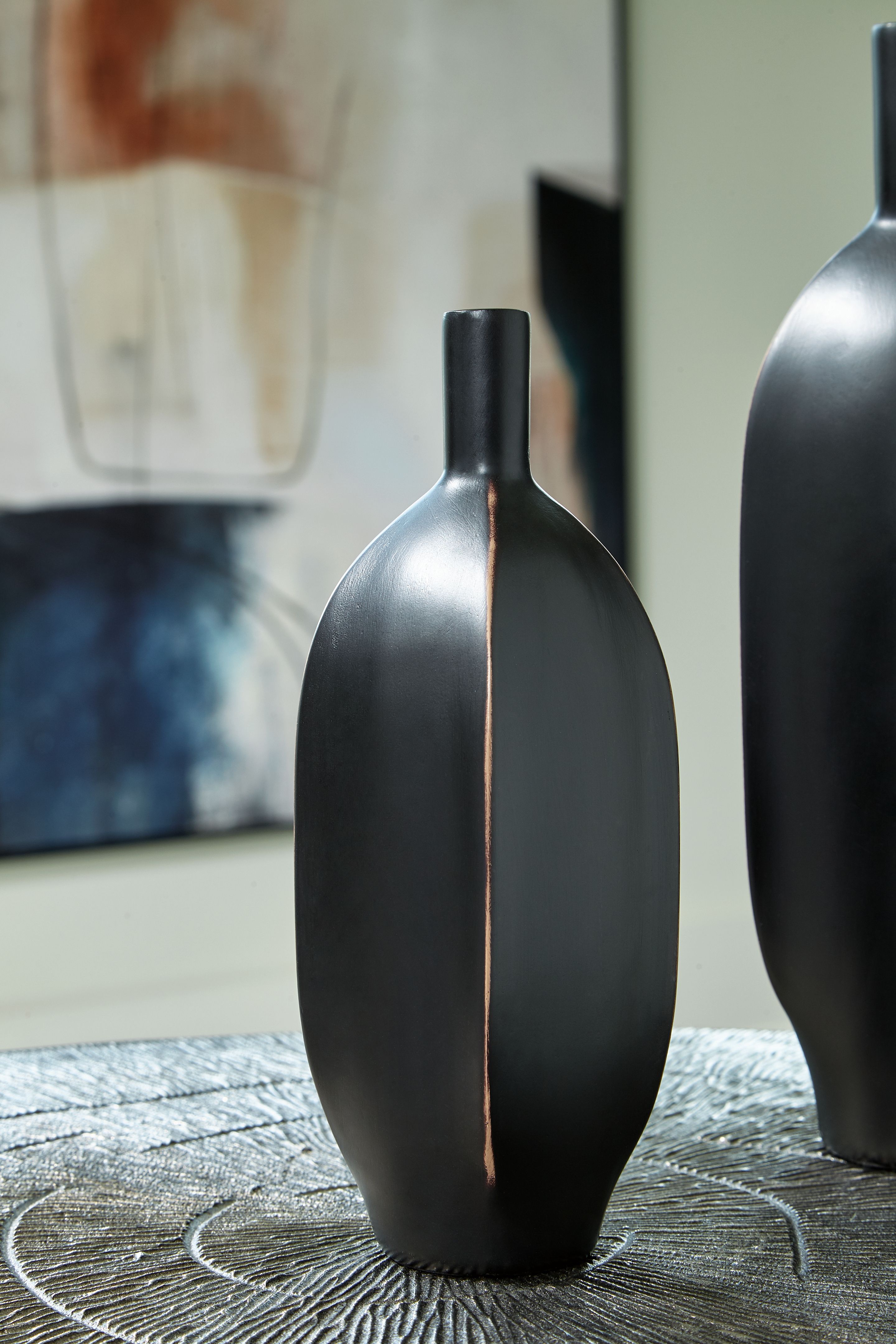Rhaveney - Vase (Set of 3) - Small - Black
