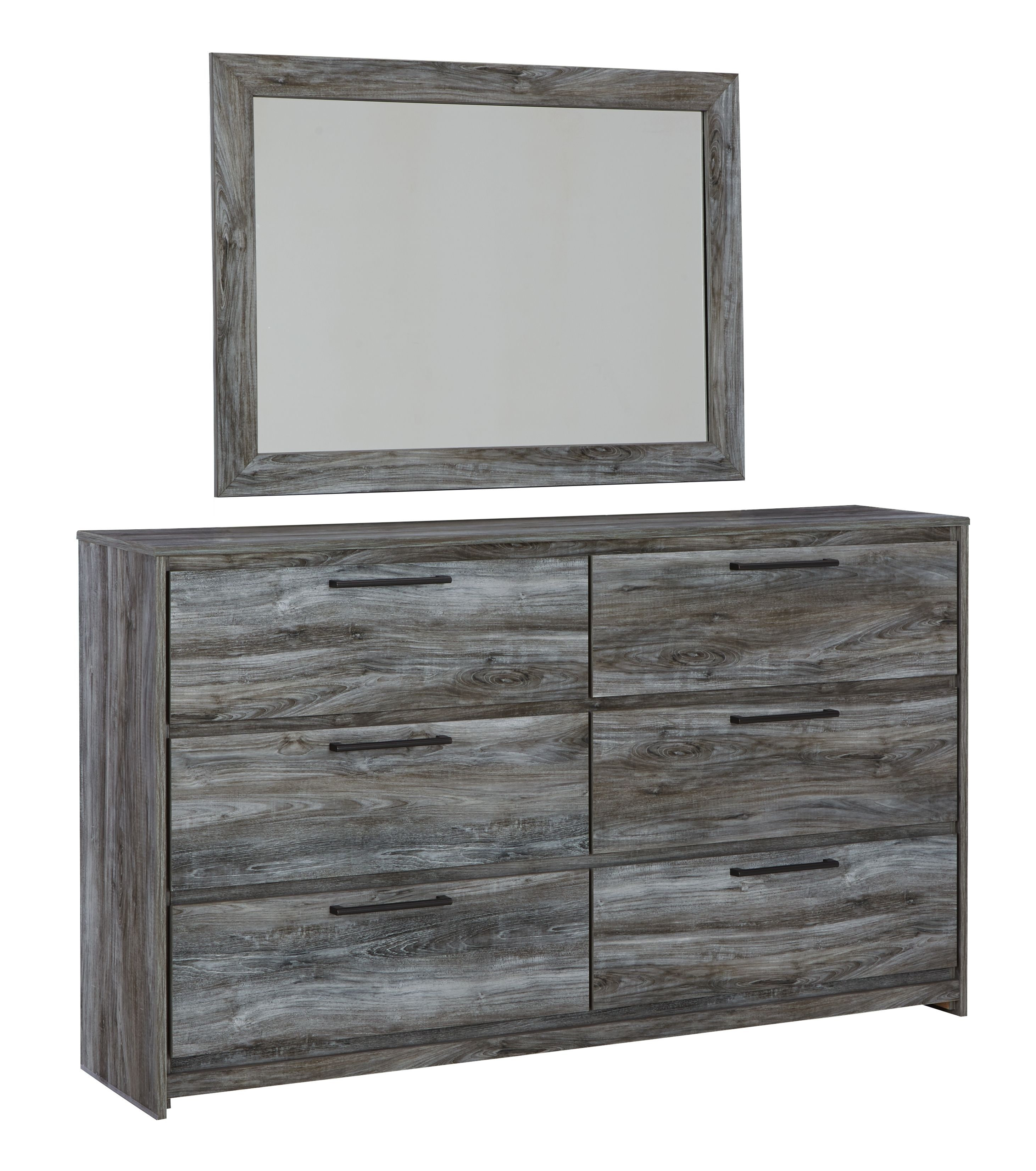 Baystorm - Dresser And Mirror - Gray