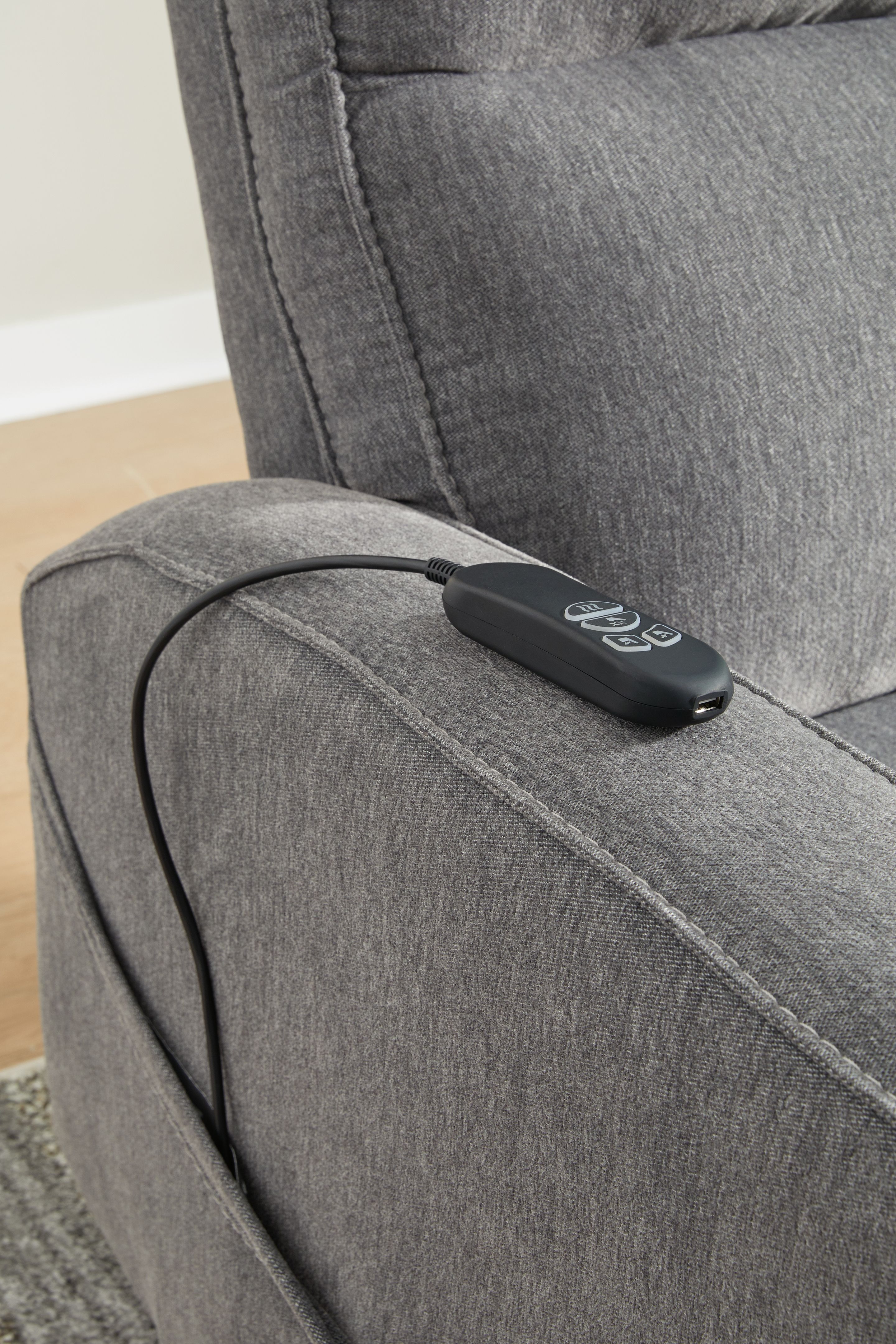 Ashley Furniture Starganza - Power Lift Recliner - Gray - Image 12
