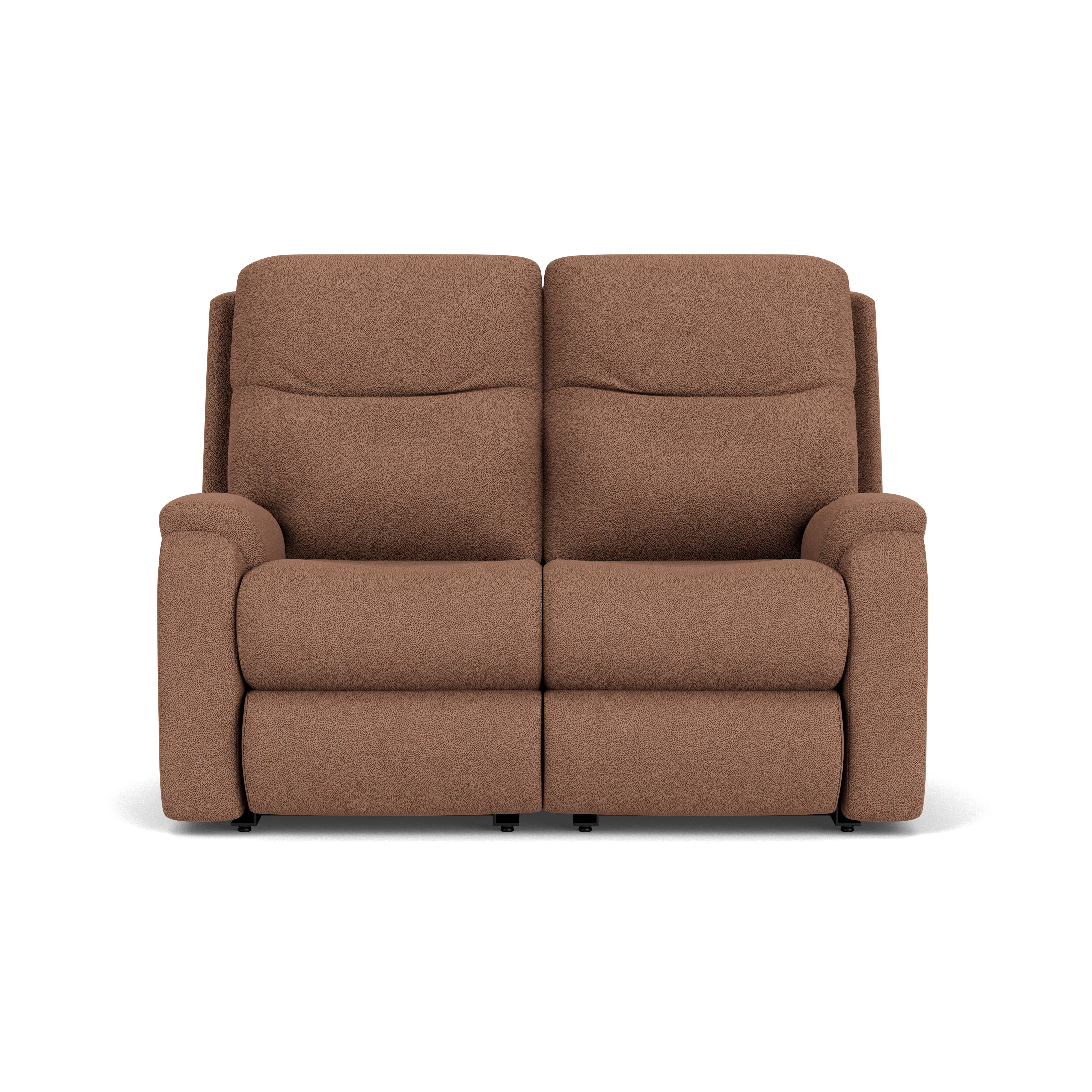 Penn - Transitional Fabric Power Reclining Loveseat With Power Headrests & Lumbar, dark brown, view 3
