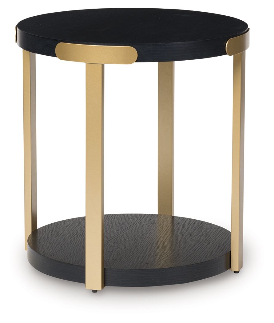 Ashley Furniture Shylore - Occasional Table Set (Set of 3) - Black / Brass Finish - Image 5