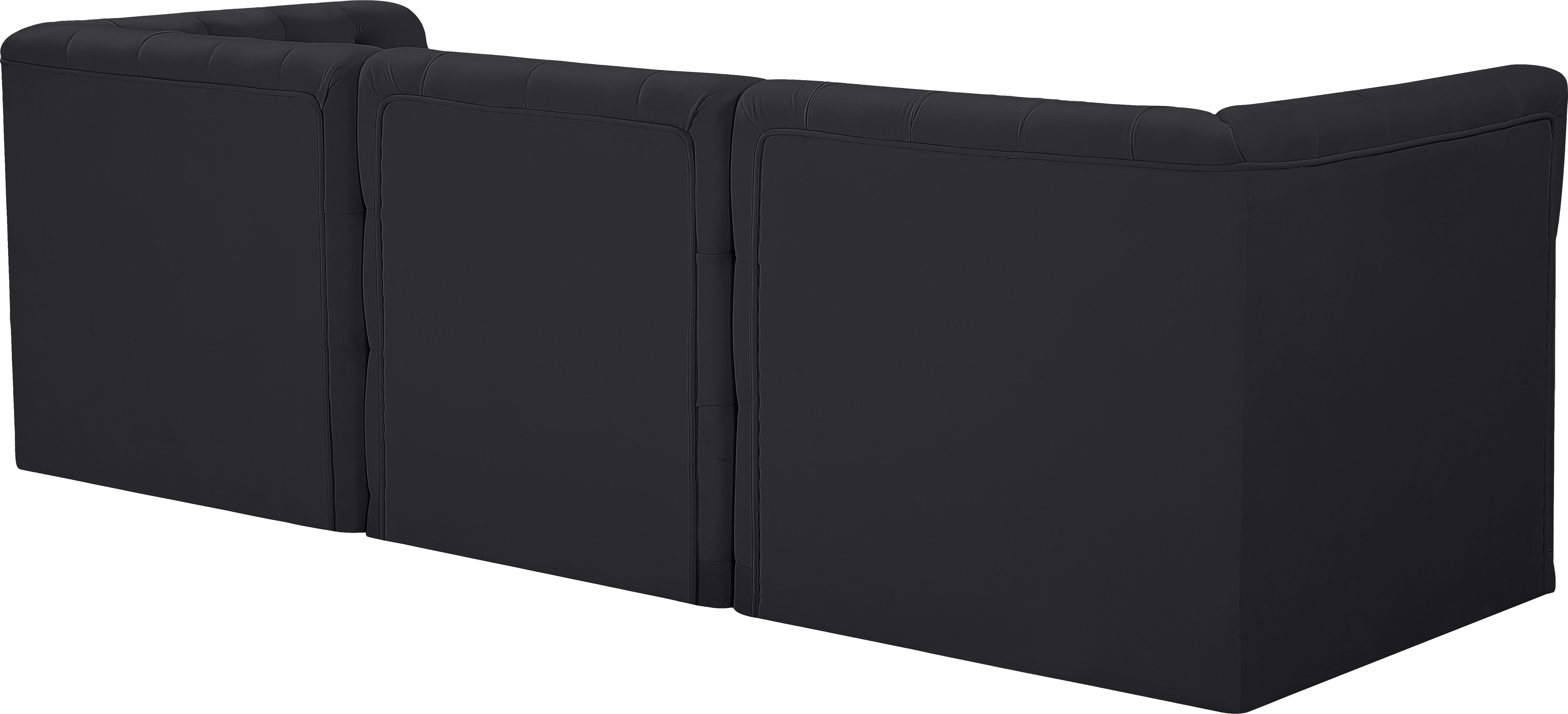 Tuft - 3 Piece Modular Sofa - Black