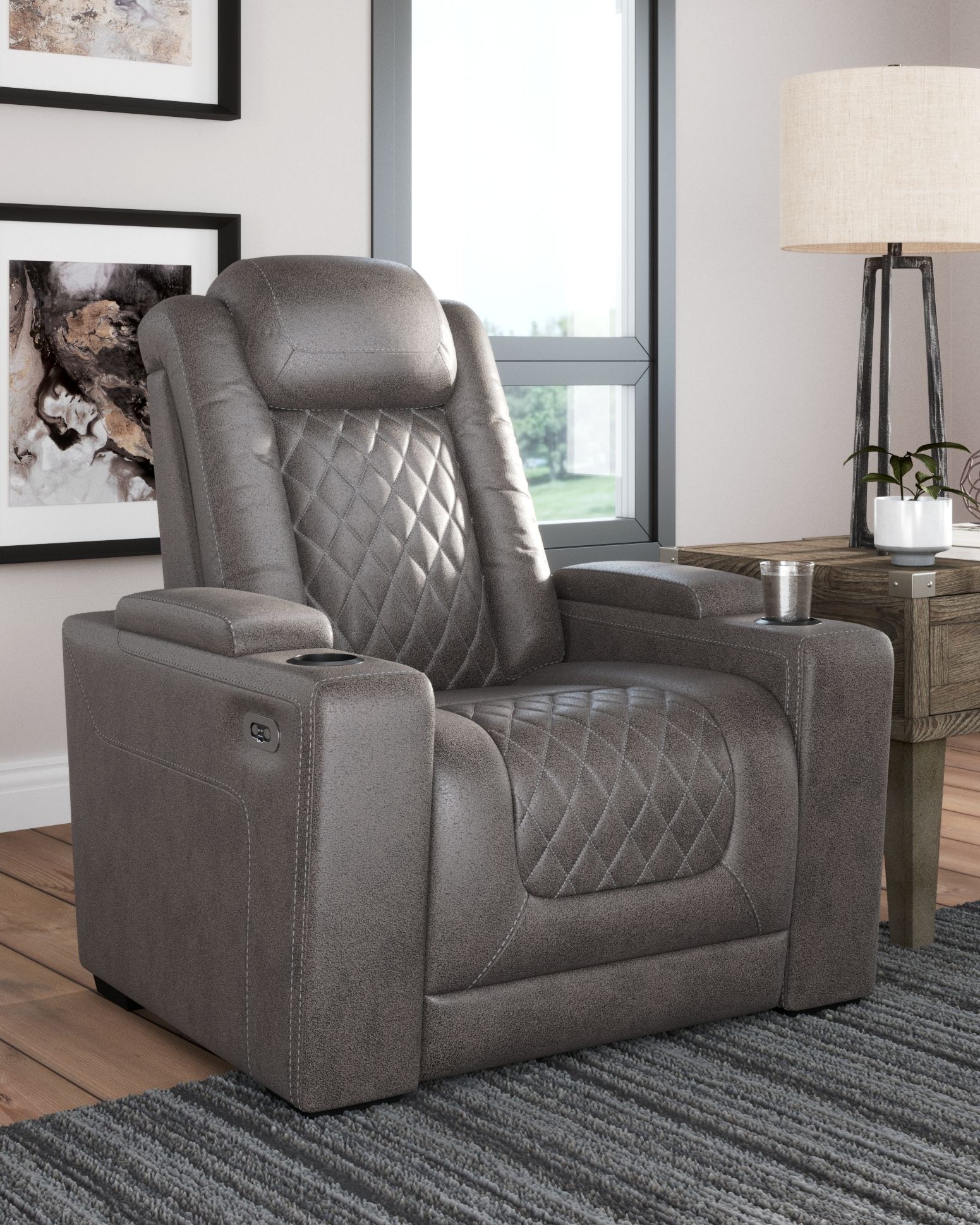 Hyllmont Gray 3 Pc. Power Sofa, Loveseat, Recliner New Lots Furniture Online Store
