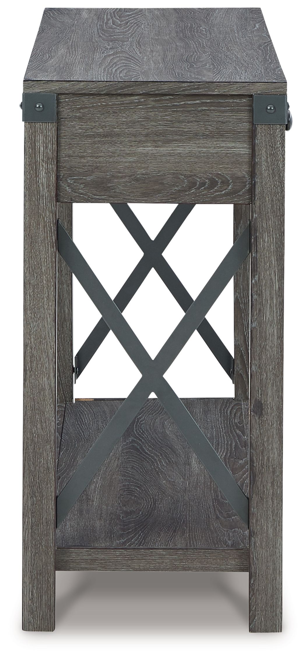 Ashley Furniture Freedan - Console Sofa Table - Grayish Brown - Image 4