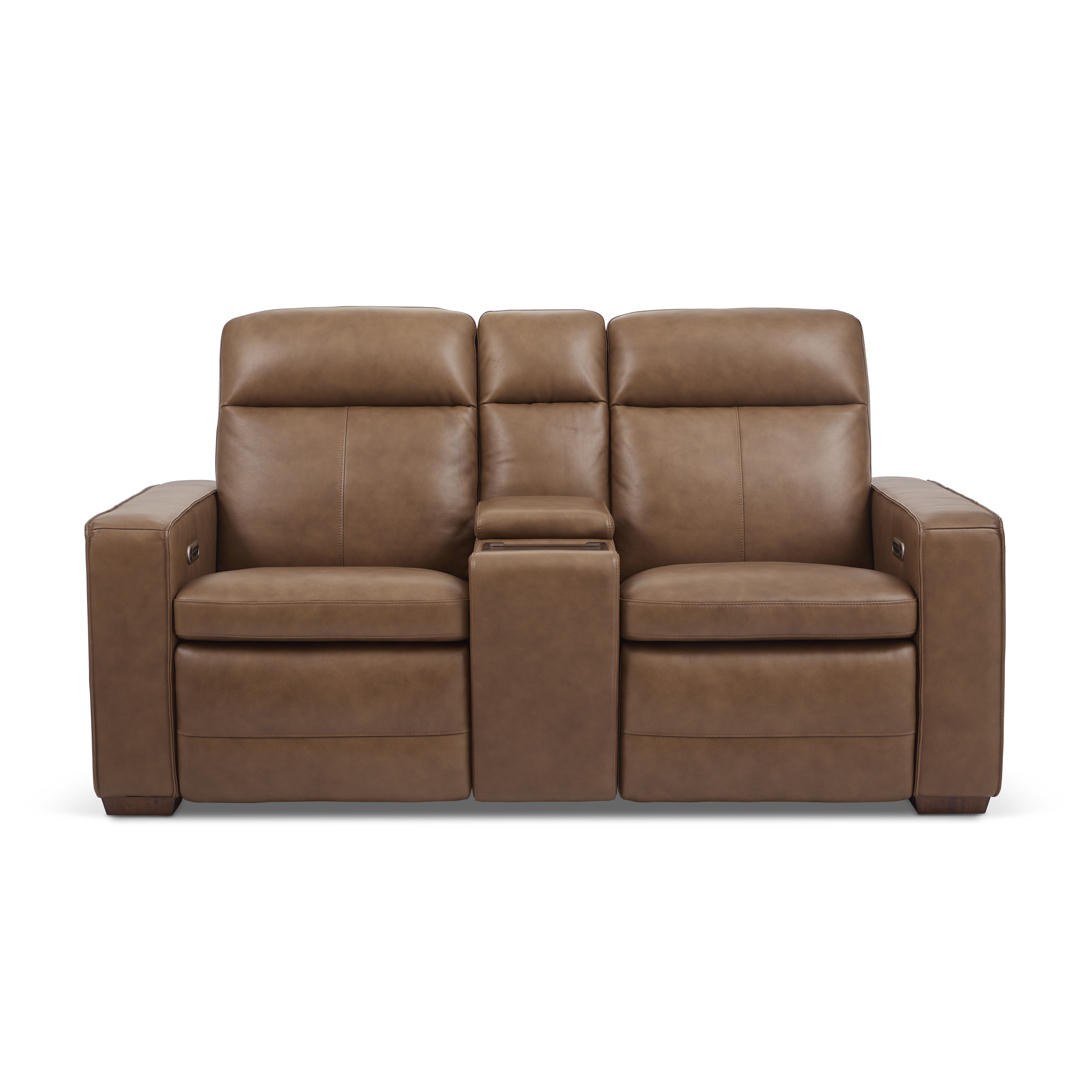Dutch - Power Reclining Loveseat With Console, Power Headrest & Lumbar - Brown, dark brown, view 3