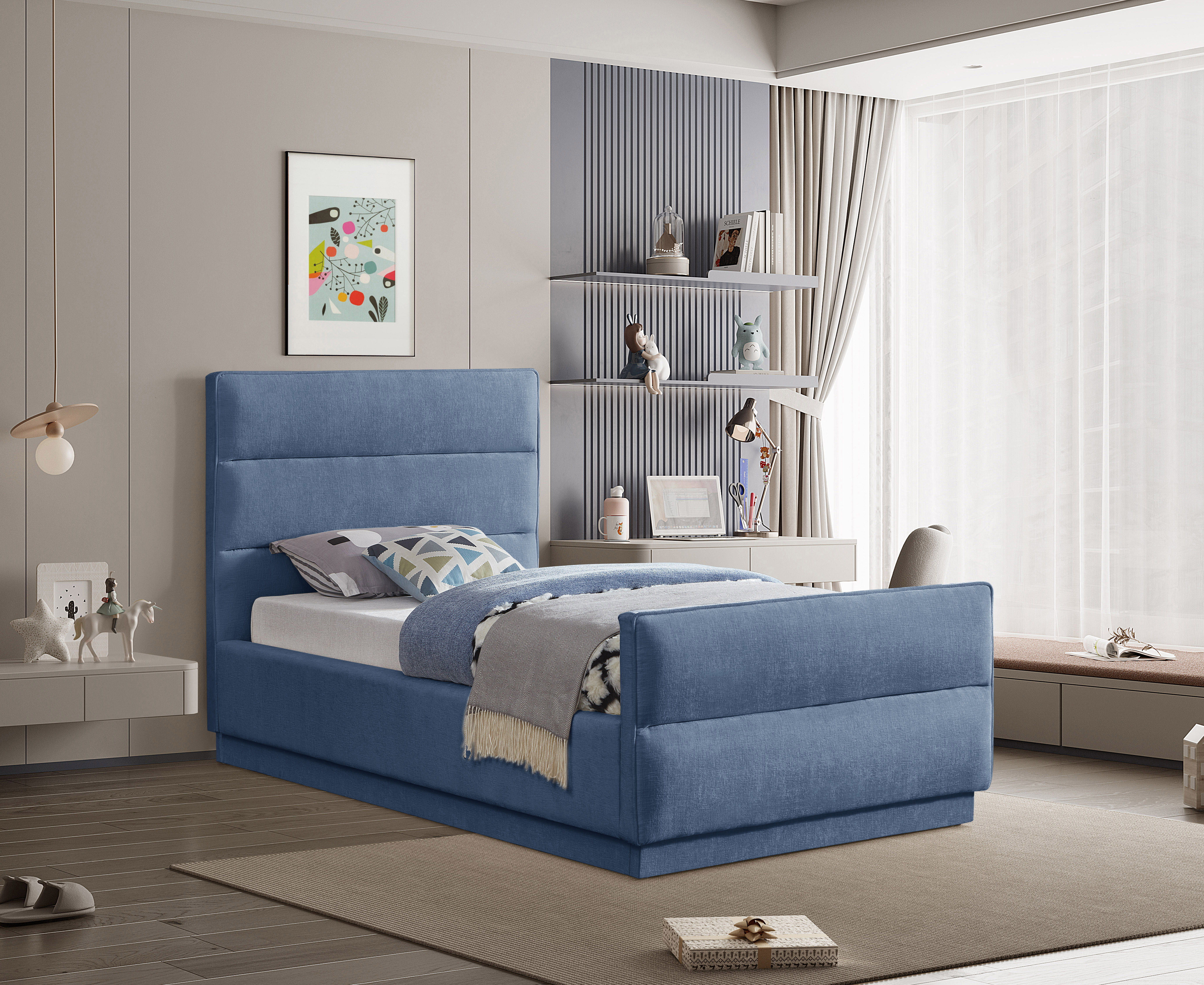 Paxton - Twin Bed - Light Blue