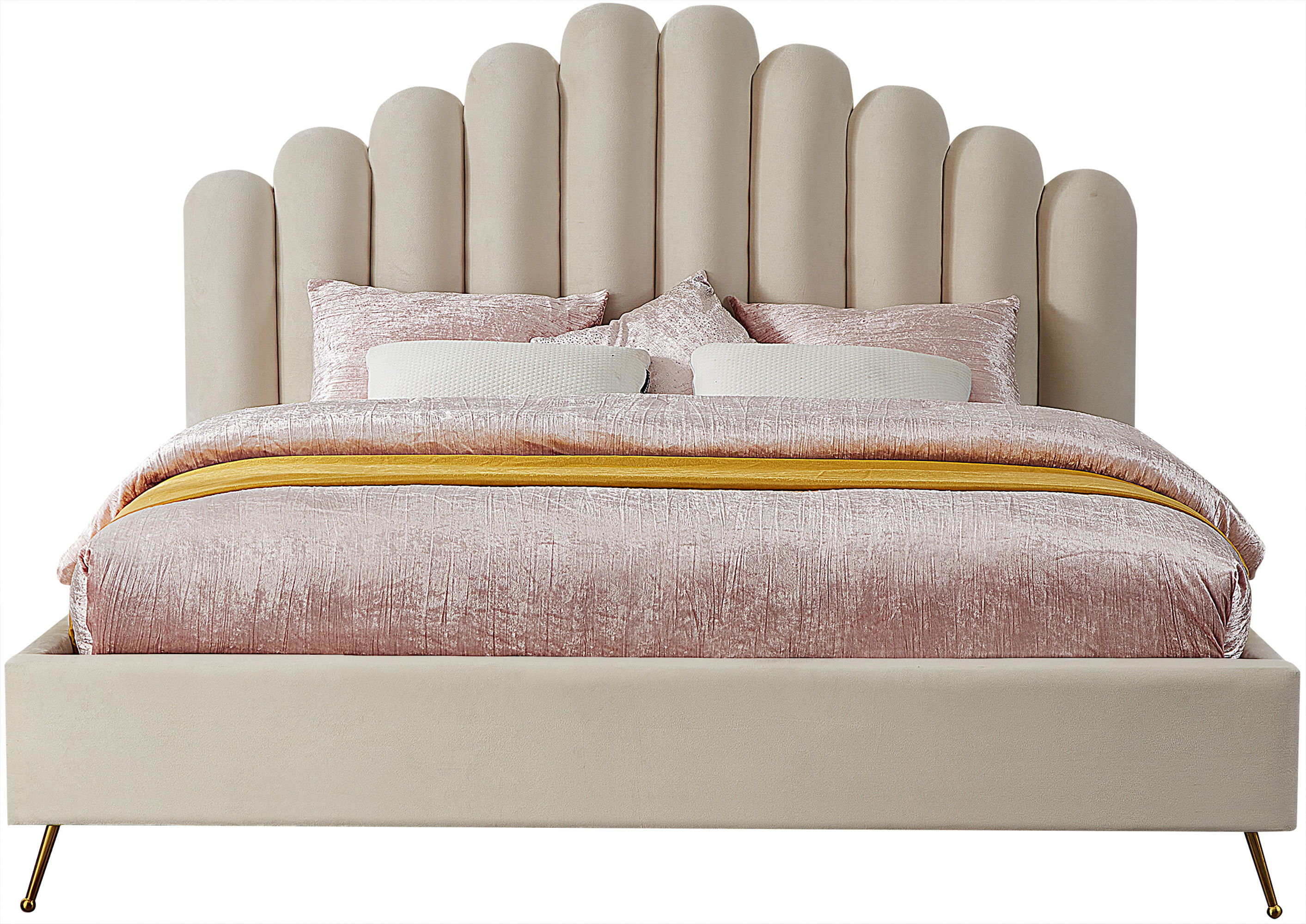 Lily - King Bed - Cream