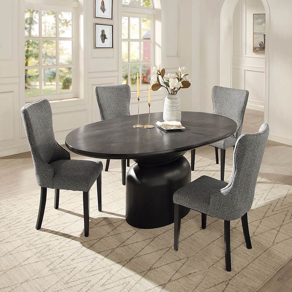 Marioly - Dining Table - Ash Black, black, view 4