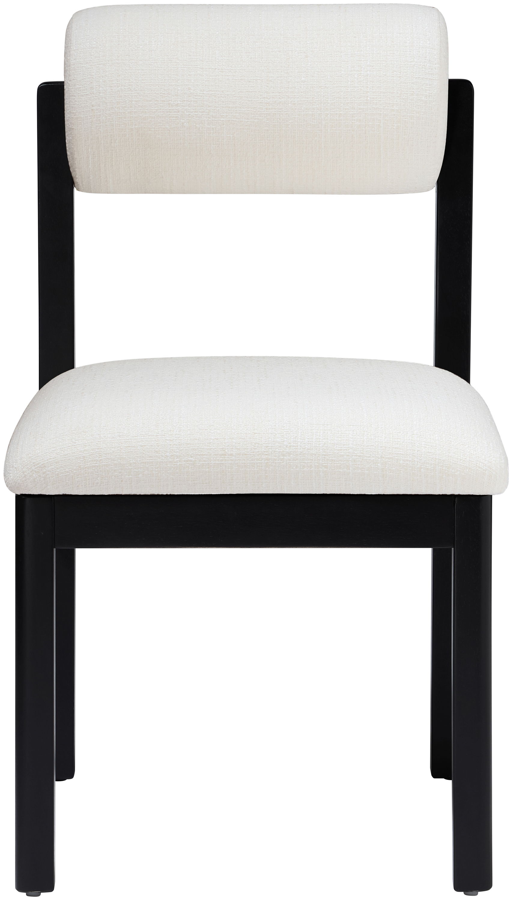 Roundhill - Linen Textured Fabric Upholstered Dining Chair (Set of 2) - Cream
