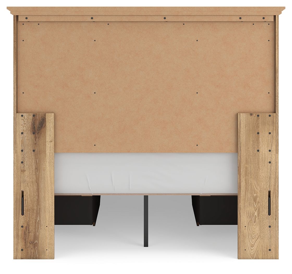 Ashley Furniture Makidern - Full Panel Storage Bed With 2 Under Bed Storage Units - Tan - Image 8
