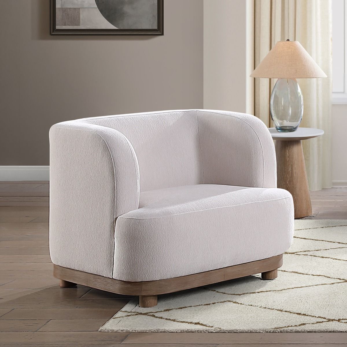 Duncan - Chair - Beige, white