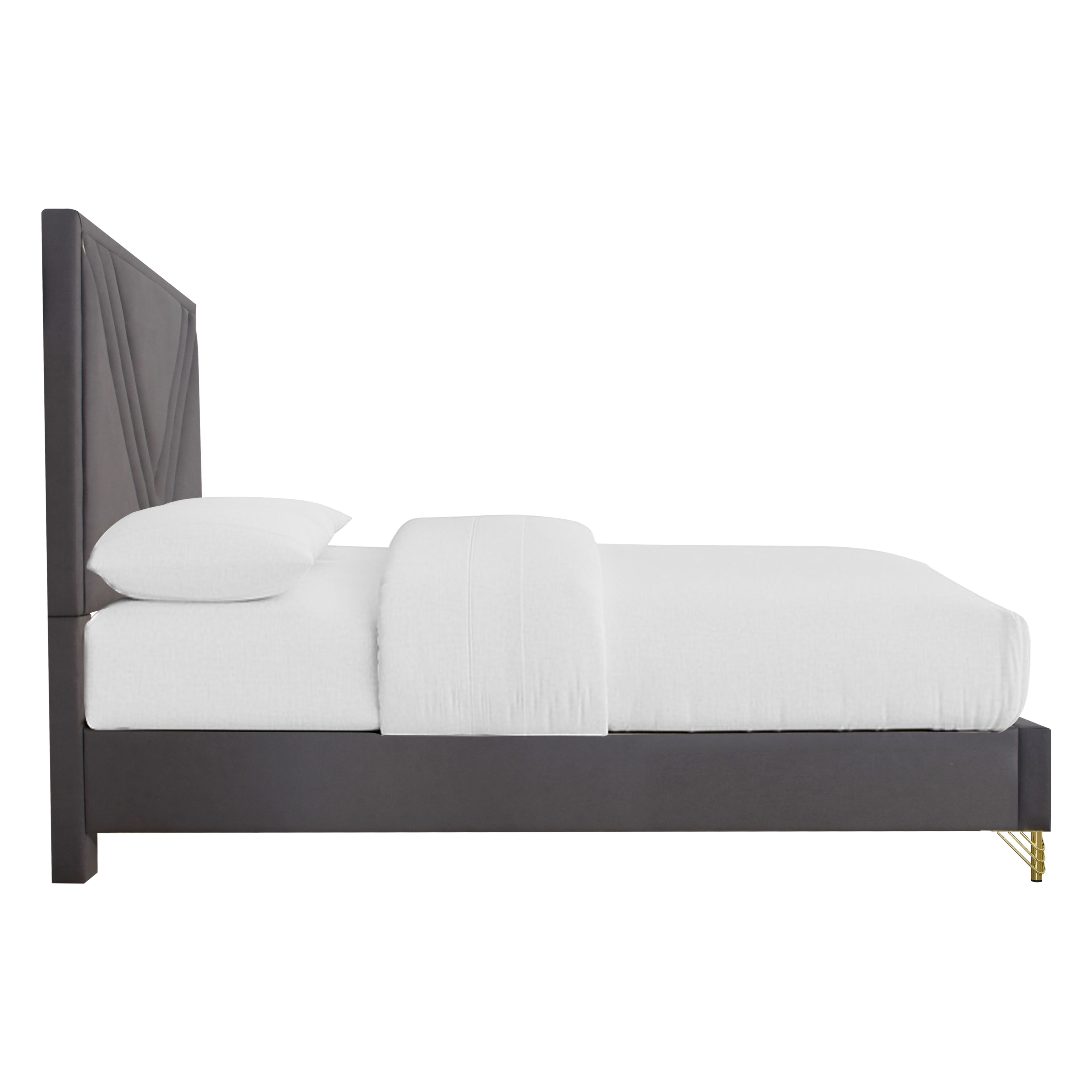 Symmetry - Eastern King Bed - Gray