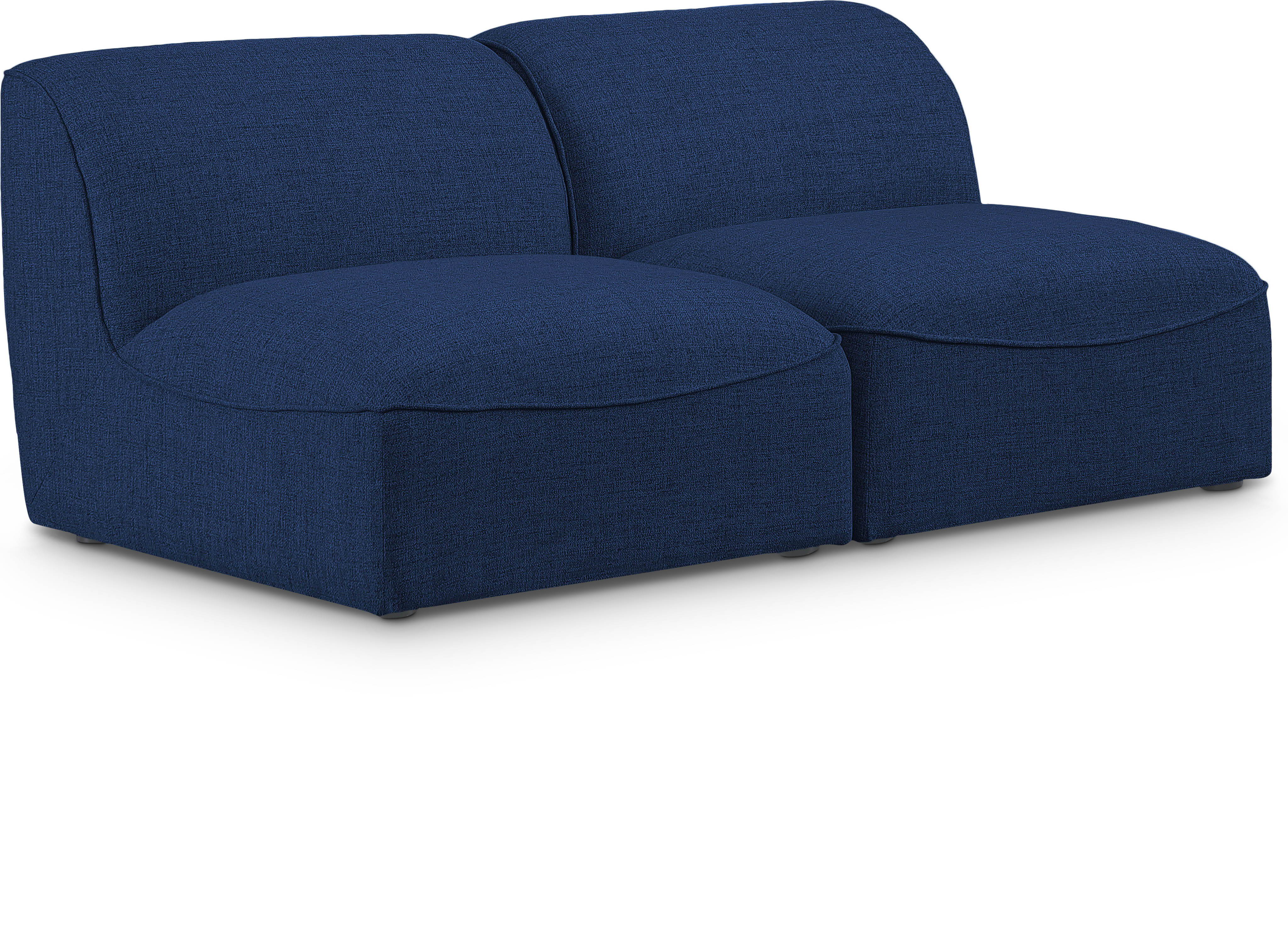 Miramar - 2 Seat Armless Modular Sofa - Navy