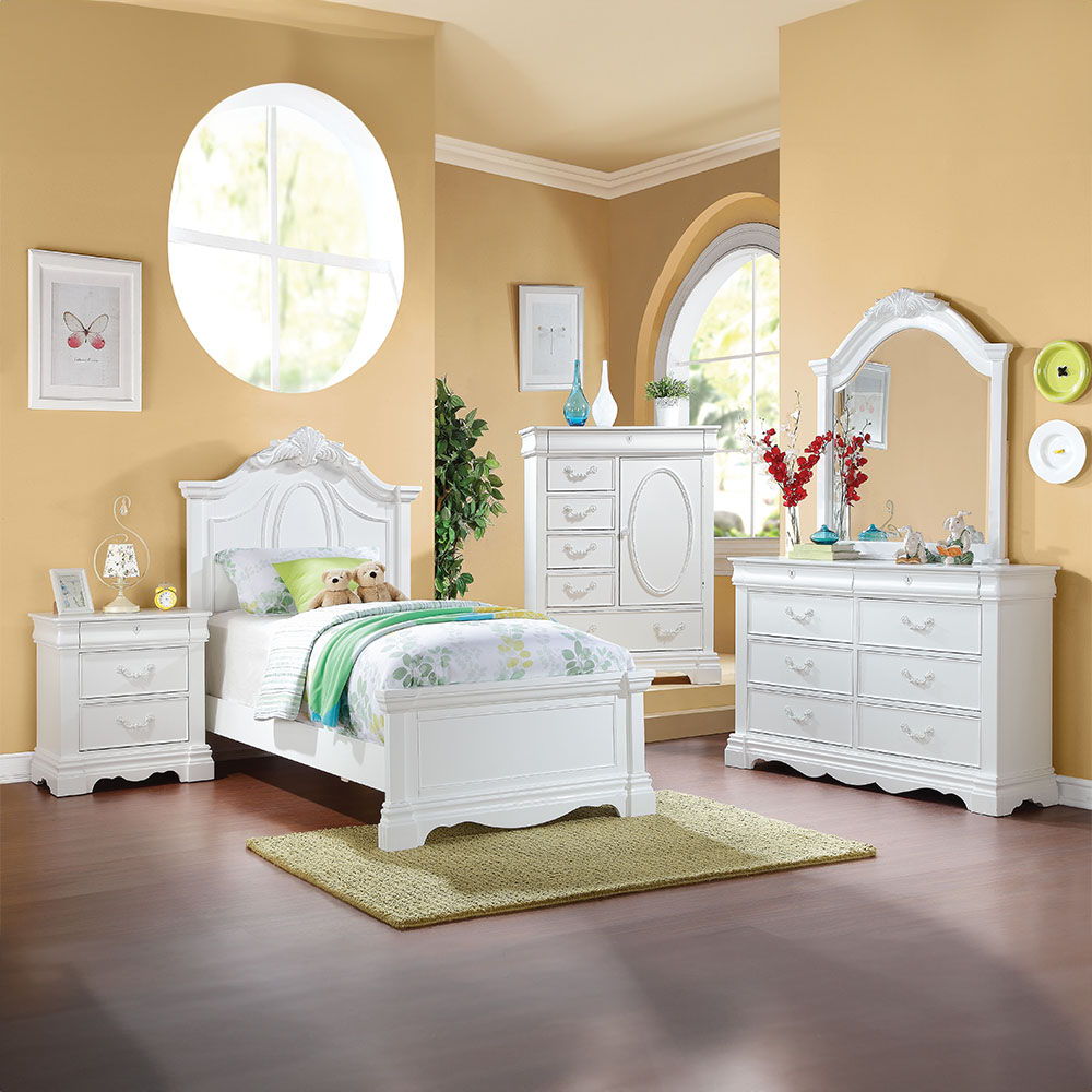 Estrella - Full Bed - White, white, view 4