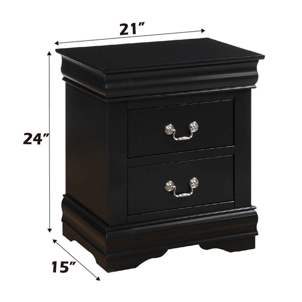 Louis Philippe - Nightstand - Black, black, view 5