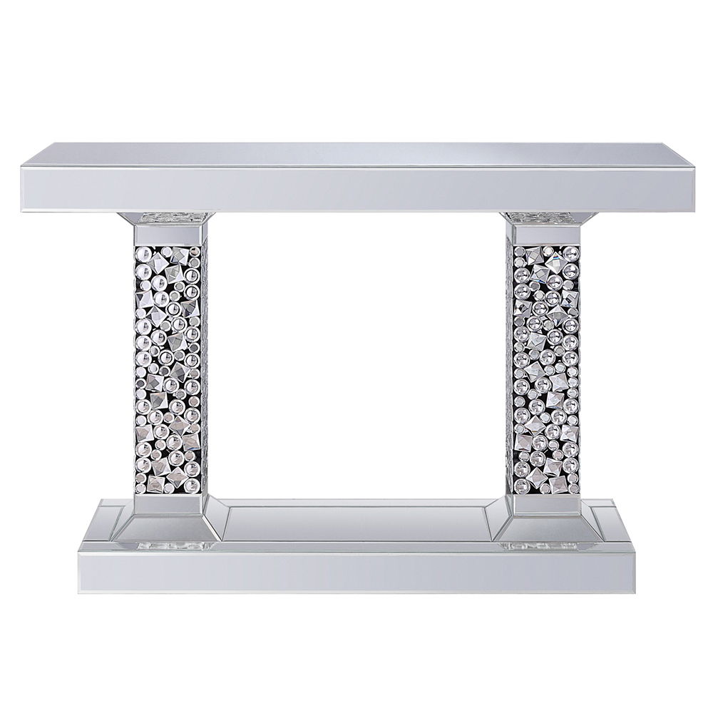 Kachina - Console Table - Mirrored & Faux Gems, silver, view 8