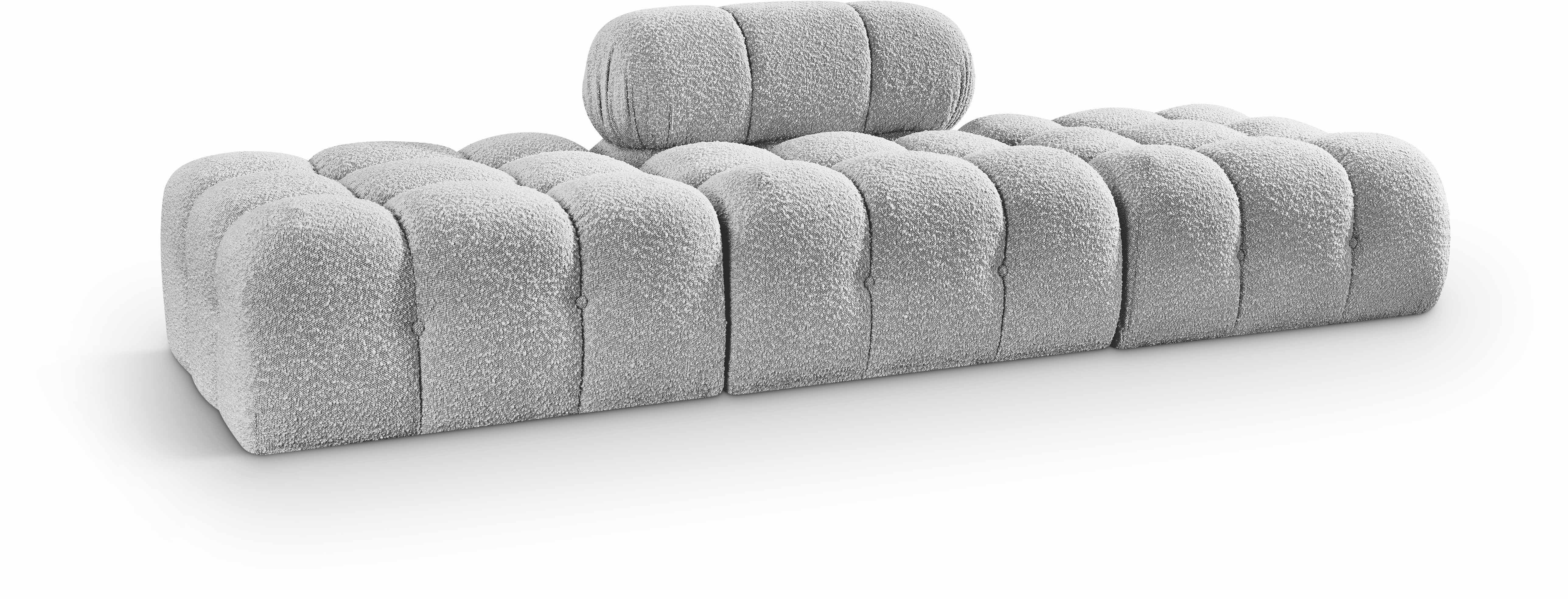 3 Pc · Boucle Fabric 102" Upholstered Modular Sofa