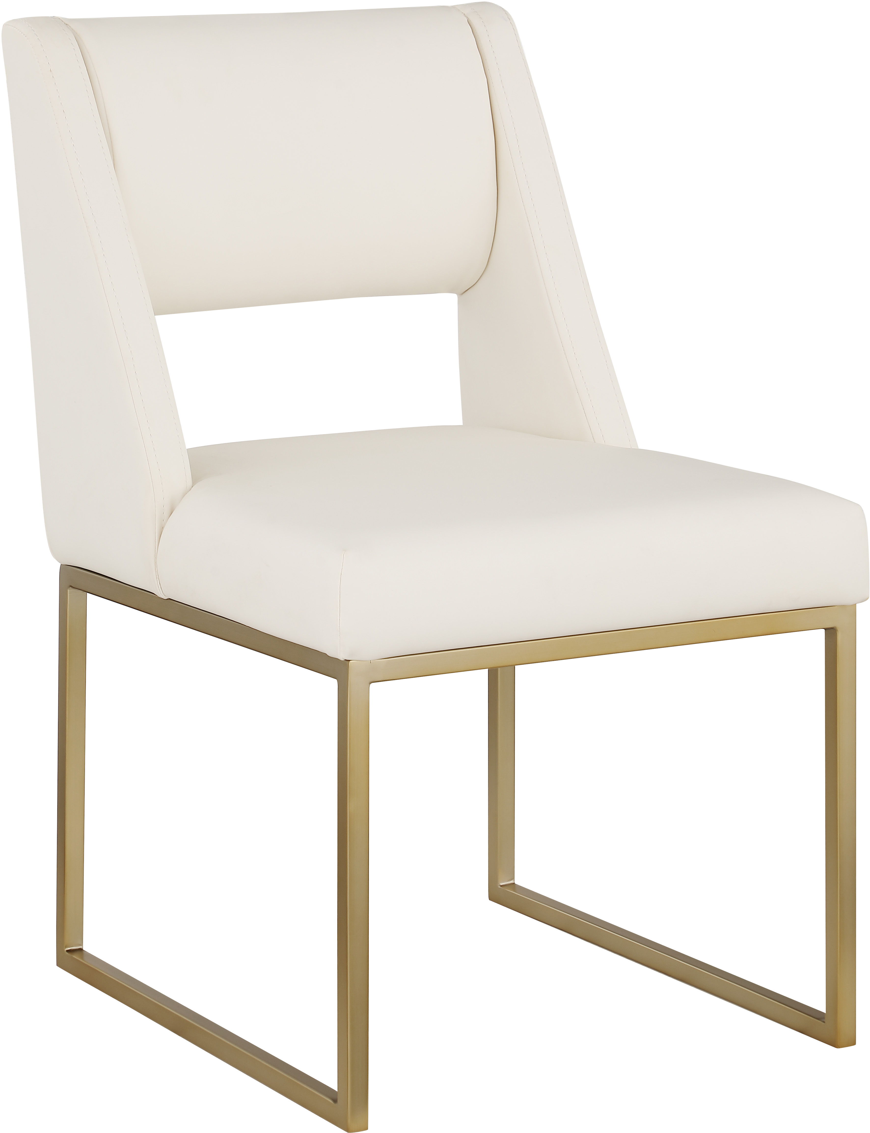 Jayce - Dining Chair (Set of 2) - Cream - Faux Leather