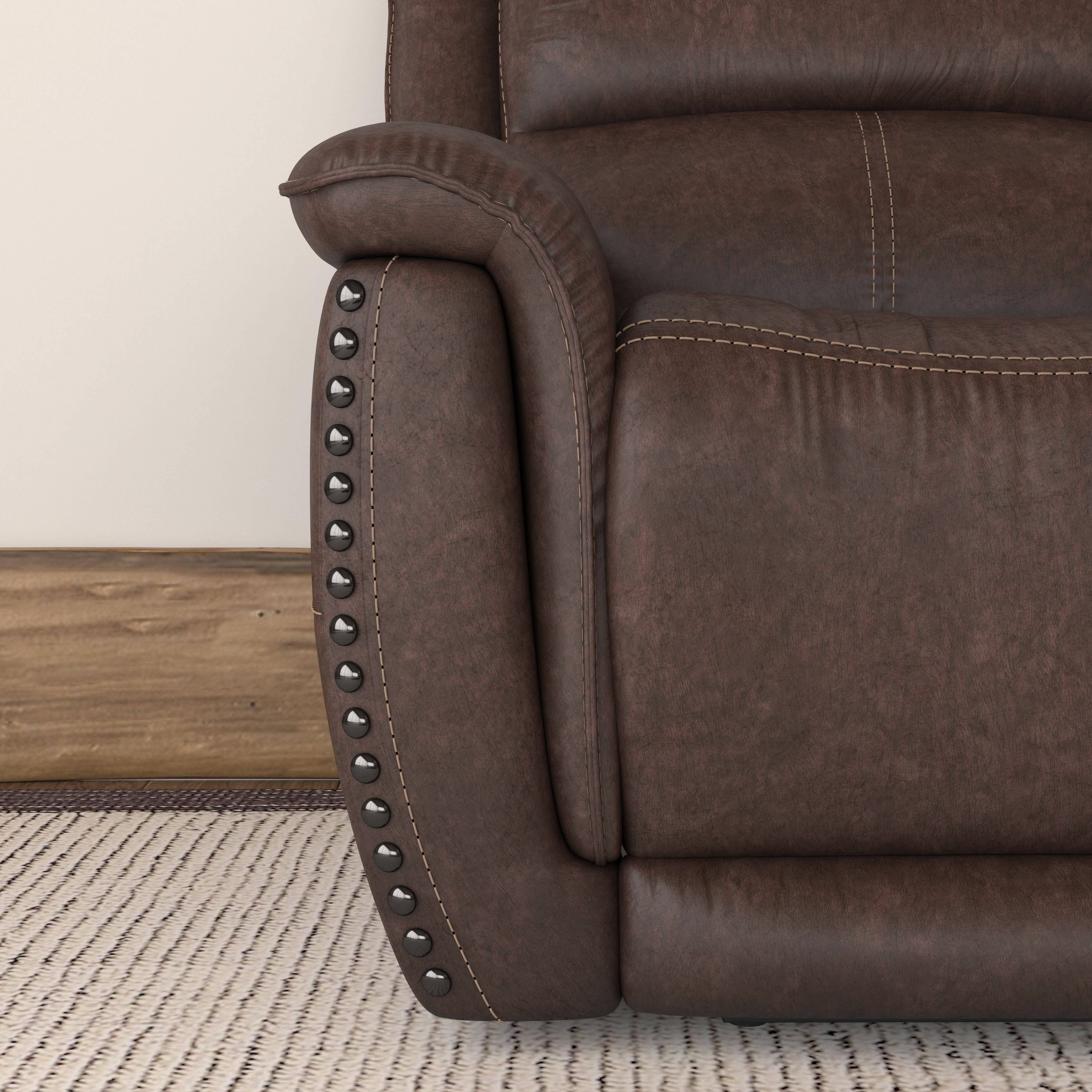 Beau - Power Reclining Sofa With Power Headrests - Sable, dark brown, view 7