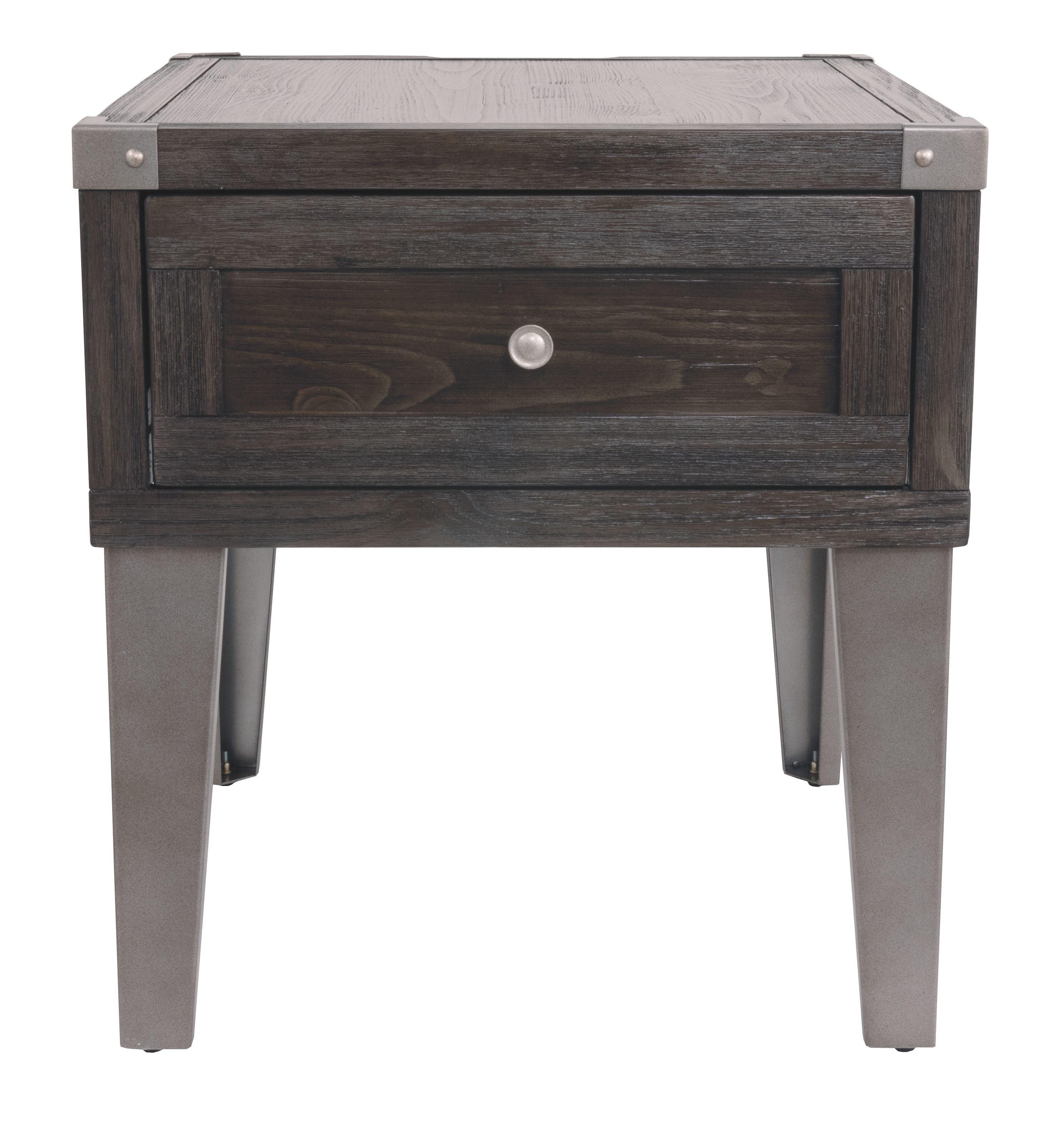 Ashley Furniture Todoe - Rectangular End Table - Dark Gray - Image 6
