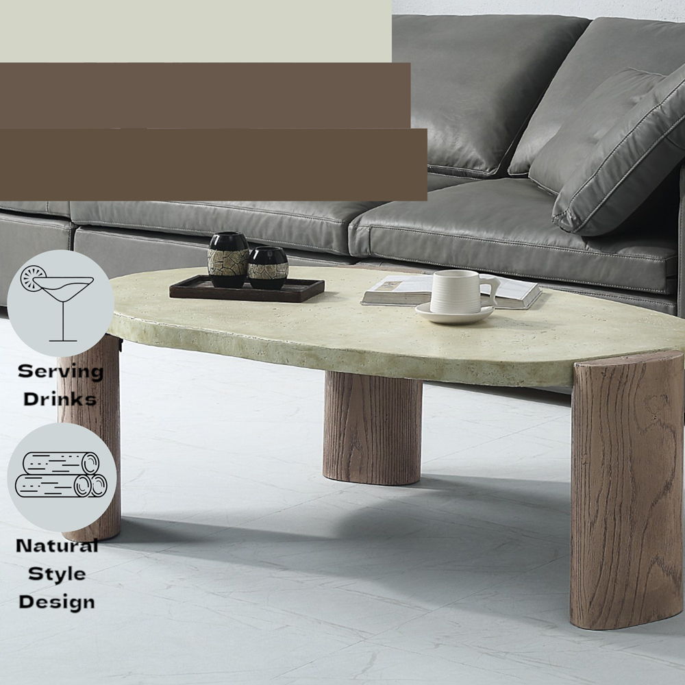 Jacinda - Coffee Table - Weathered Gray & Oak, green, view 6