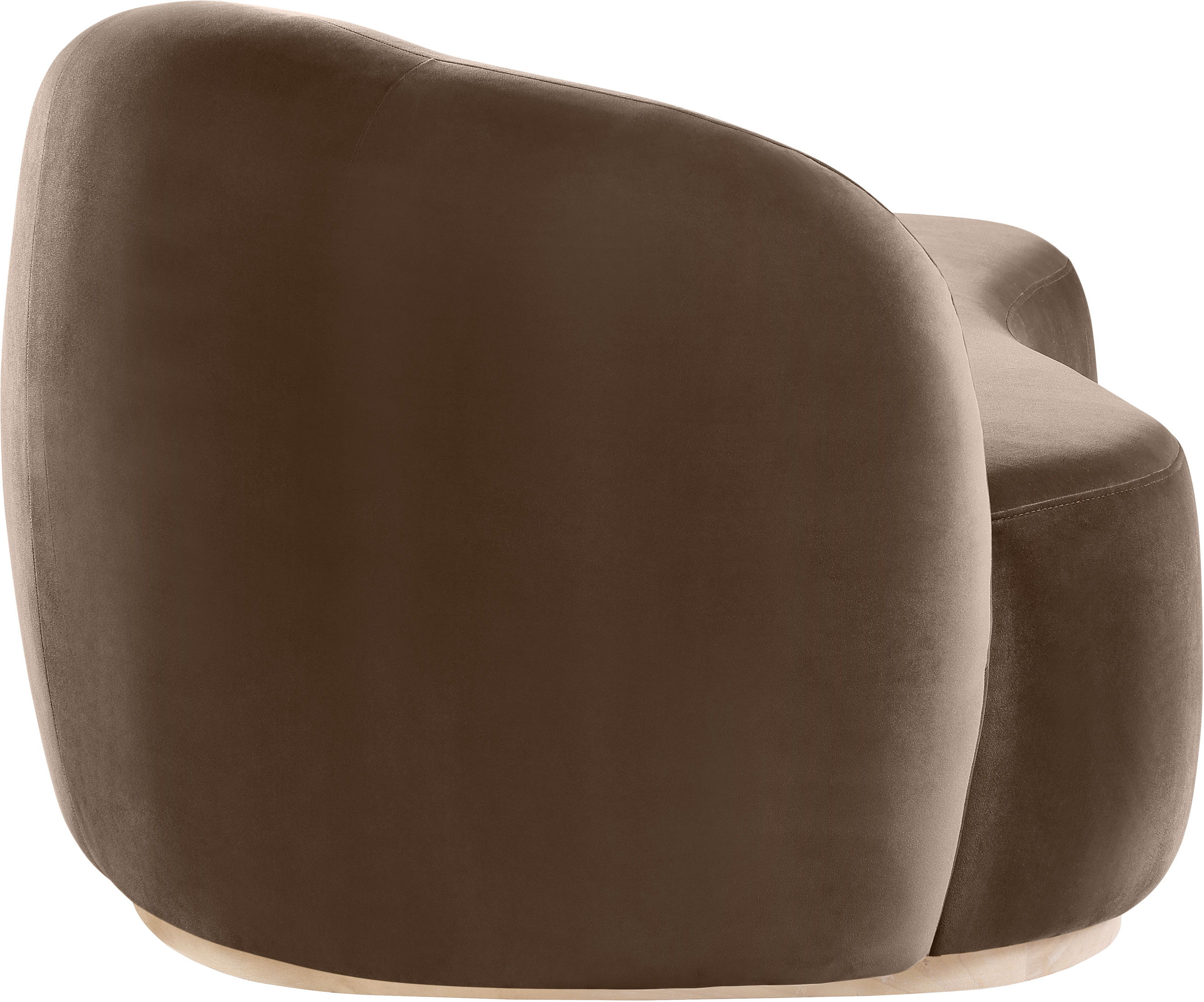 Gustavo - Velvet Upholstered Chaise - Brown