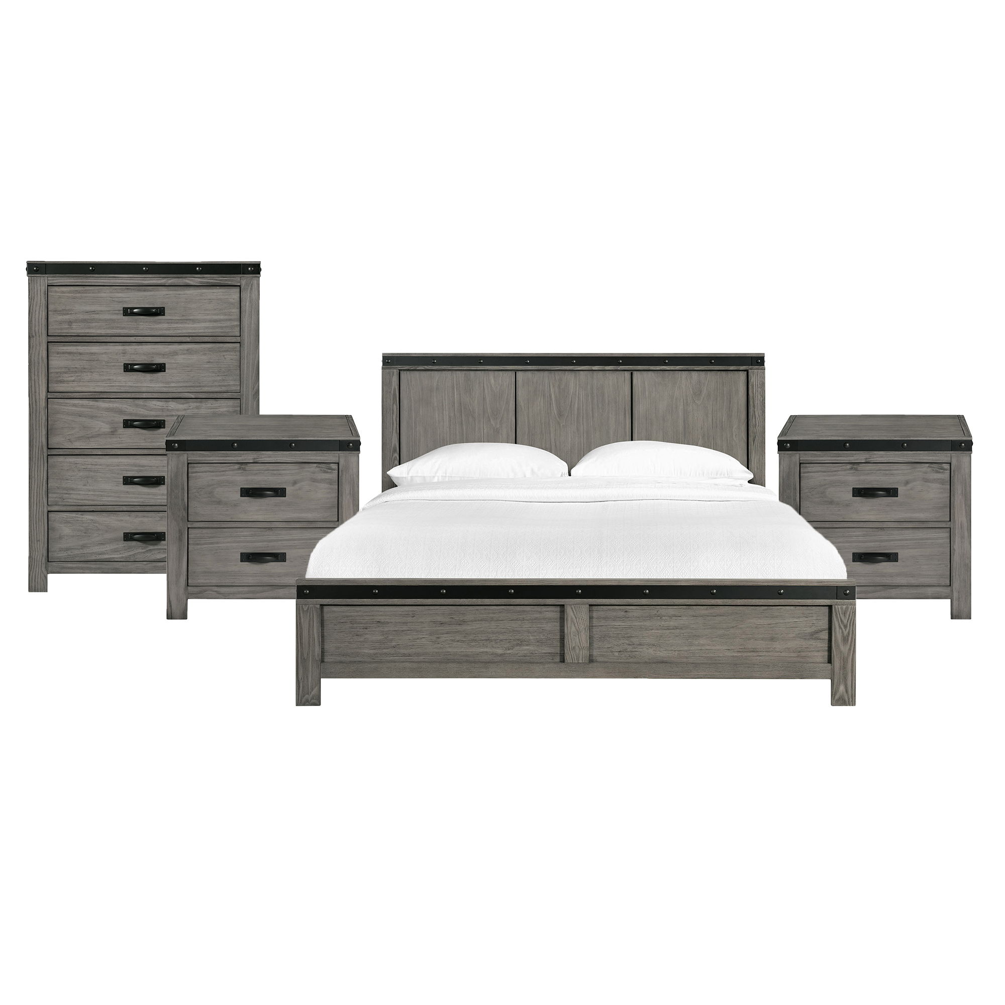 King · 4 Pc · Bedroom Set