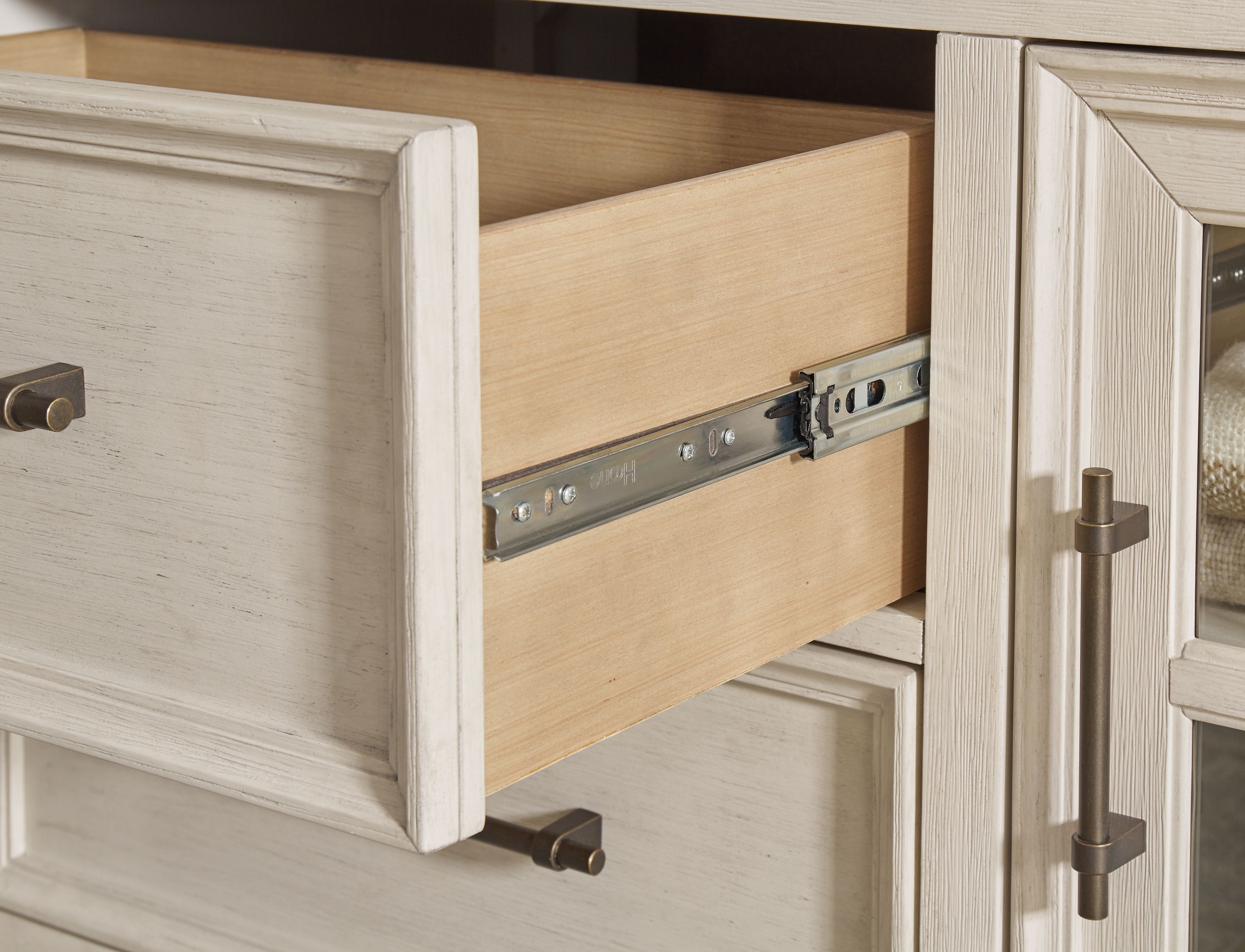 Ashley Furniture Shaybrock - Dresser And Mirror - Antique White / Brown - Image 6